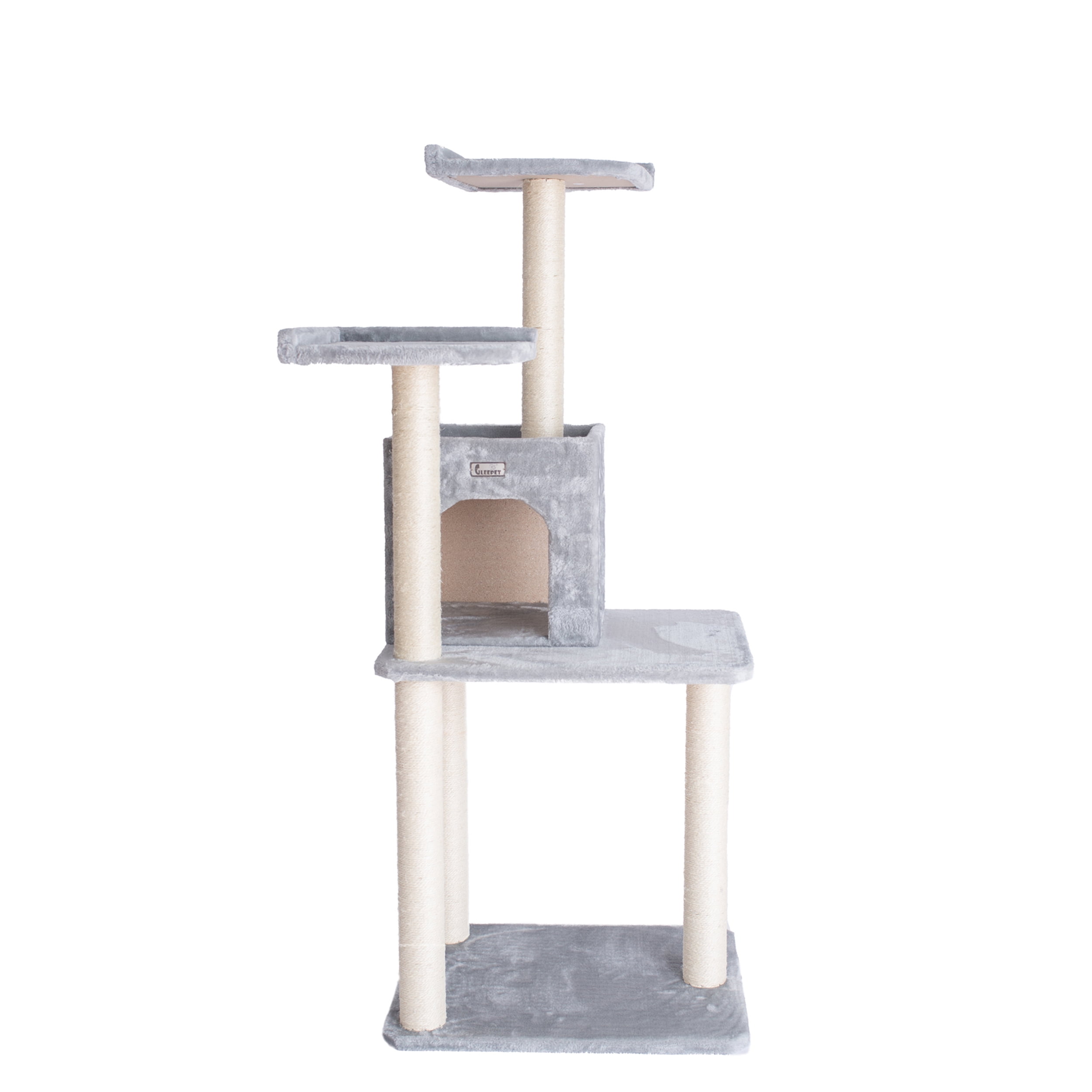 GleePet 57" real wood Cat Tree GP78571022 Silver Gray - Image 5
