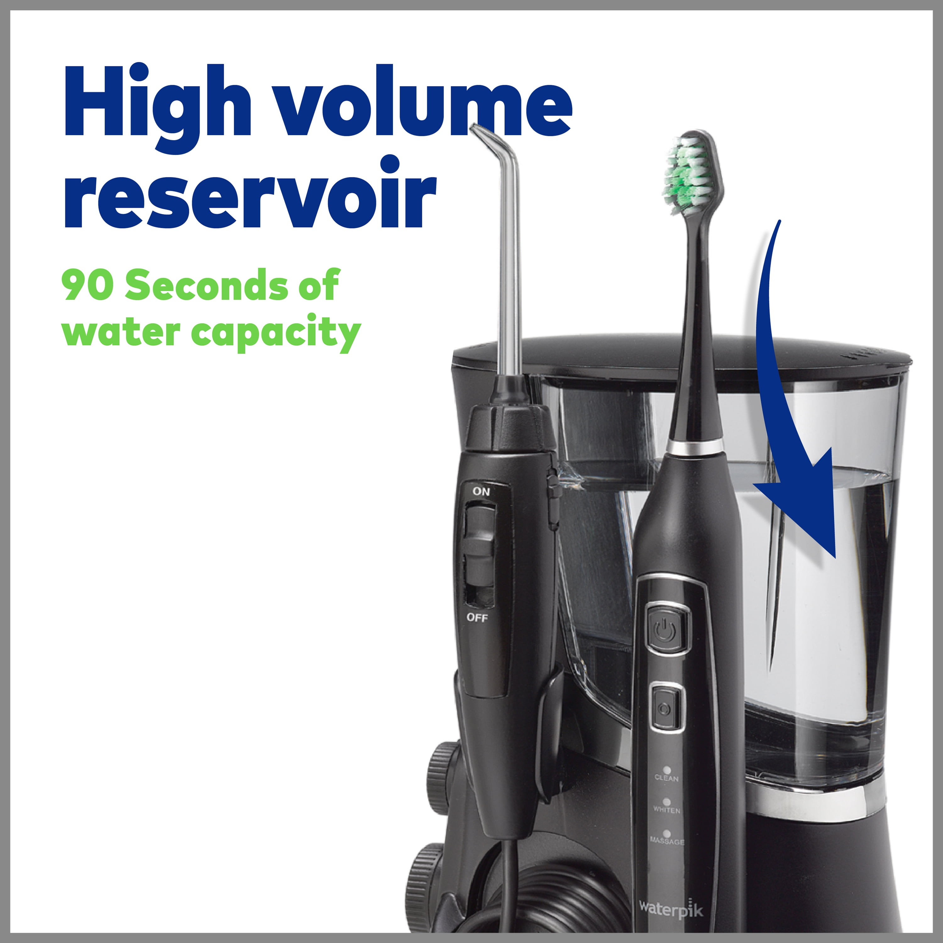 Waterpik Complete Care 5.0 Water Flosser + Sonic Toothbrush, Black - Image 9