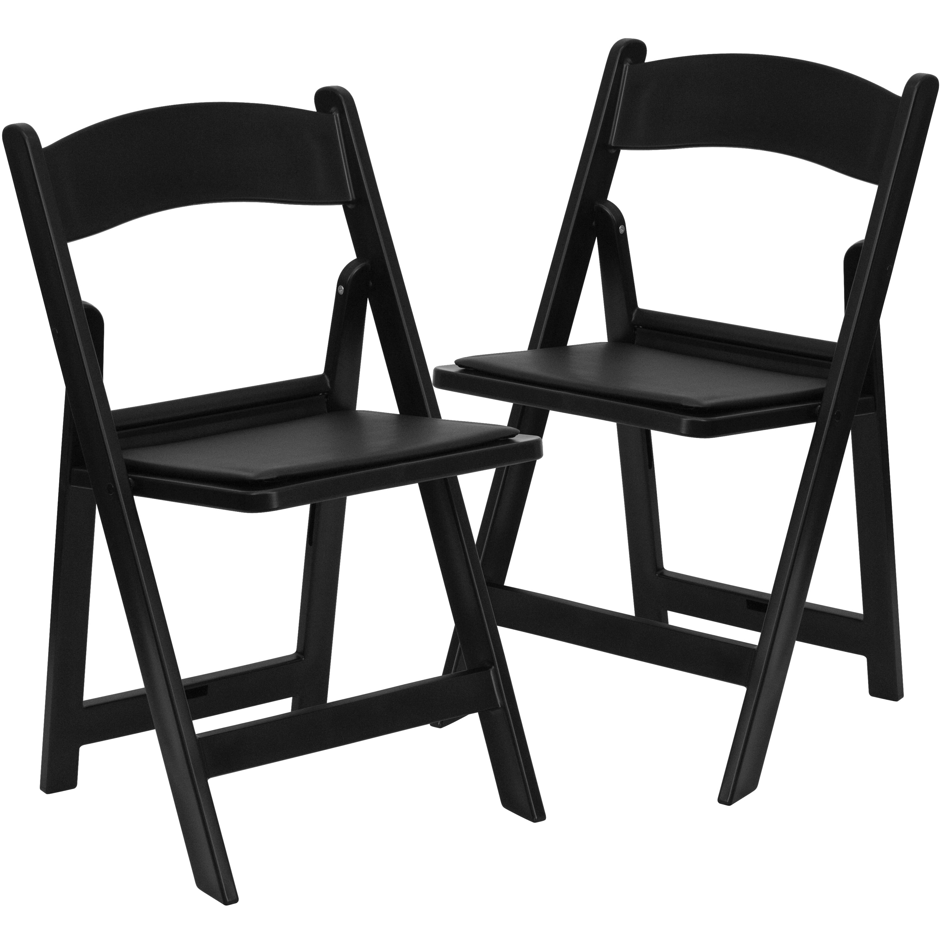 Flash Furniture Hercules Folding Chair - Black Resin - 2 Pack 800LB Weight Capacity Comfortable Event Chair - Light Weight Folding Chair - Image 10