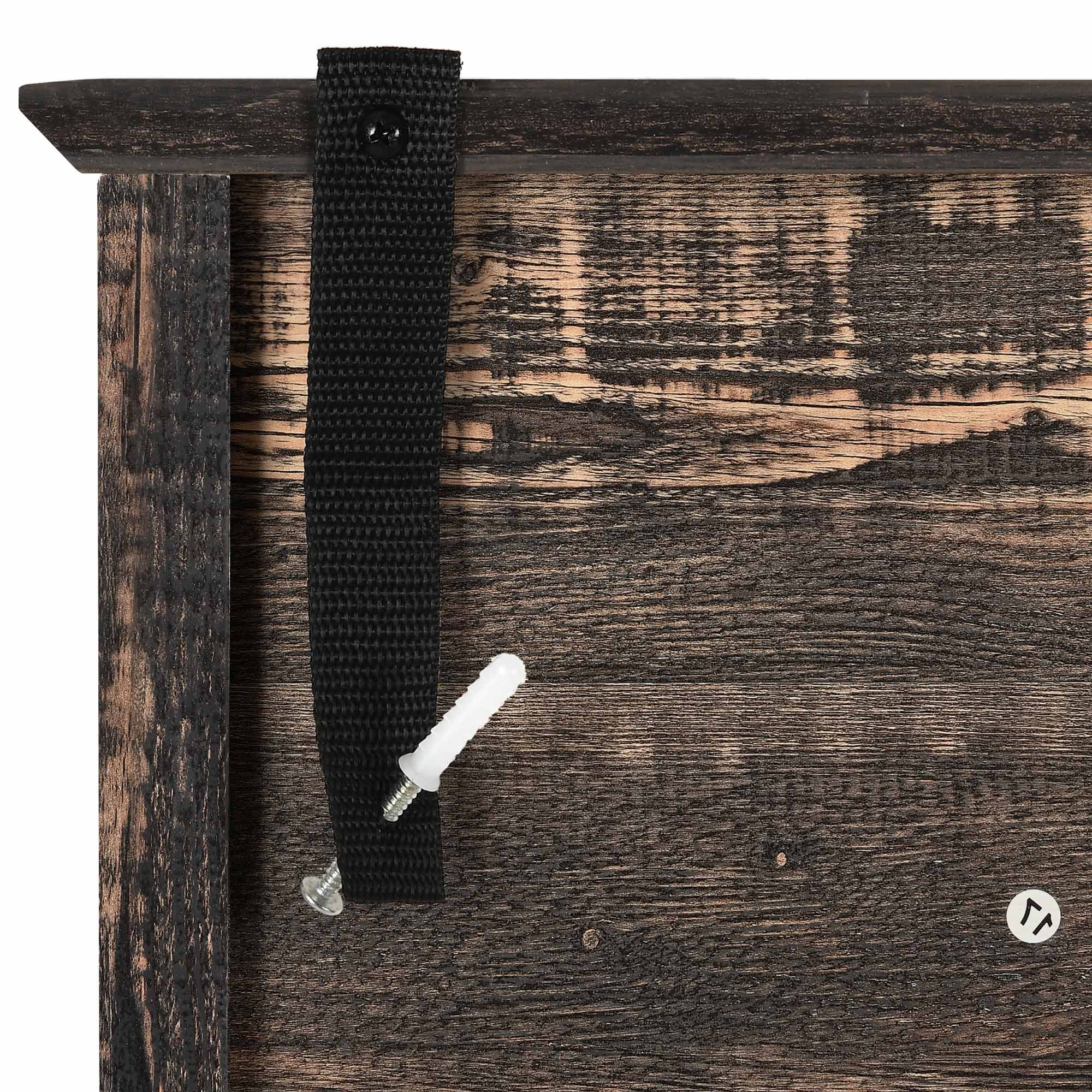 Dextrus Kitchen Pantry Cabinet with Doors and Drawer, Pantry Cabinet with Adjustable Shelves for Kitchen, Living Room, Dining Room, Dark Oak - Image 8