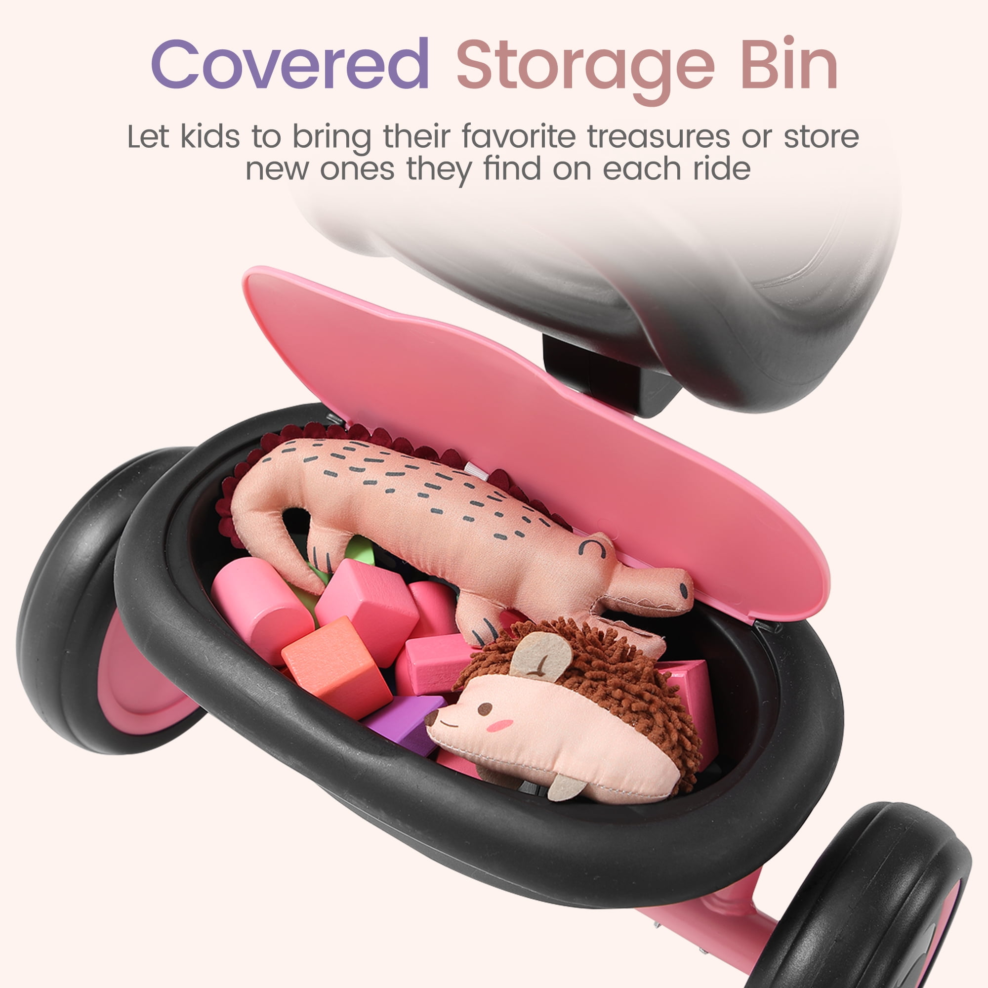 Besrey Toddler Tricycle for Ages 2-5 Years,Kids Trike for Girls and Boys with Bell,Toddler Bike Child Bicycles,Pink - Image 11