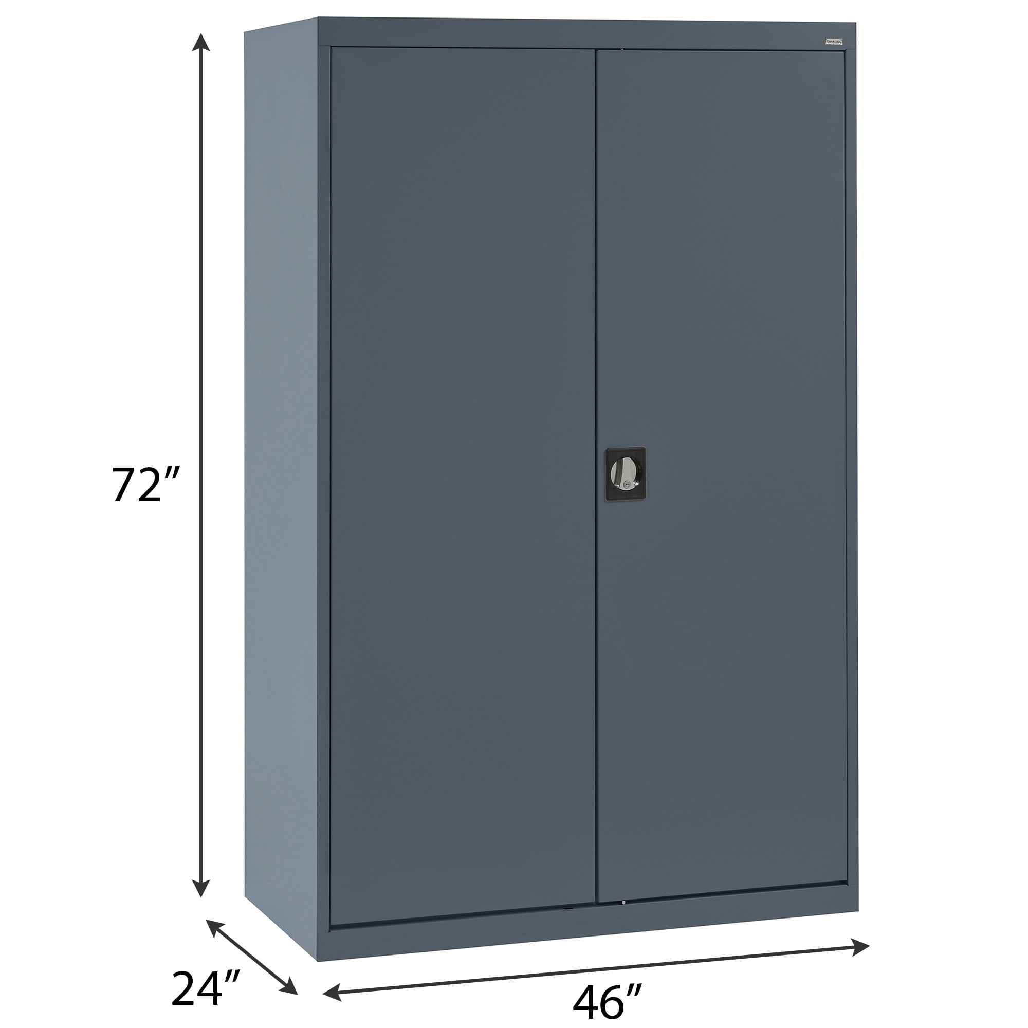 Sandusky Lee 46"W x 24"D x 72"H 5-Shelf Steel Storage Cabinet with Recessed Handle - Image 10