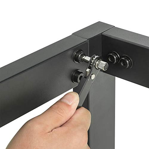 Zinus Suzanne 37" Metal and Wood Platform Bed with Headboard, Chestnut Brown, Twin - Image 6