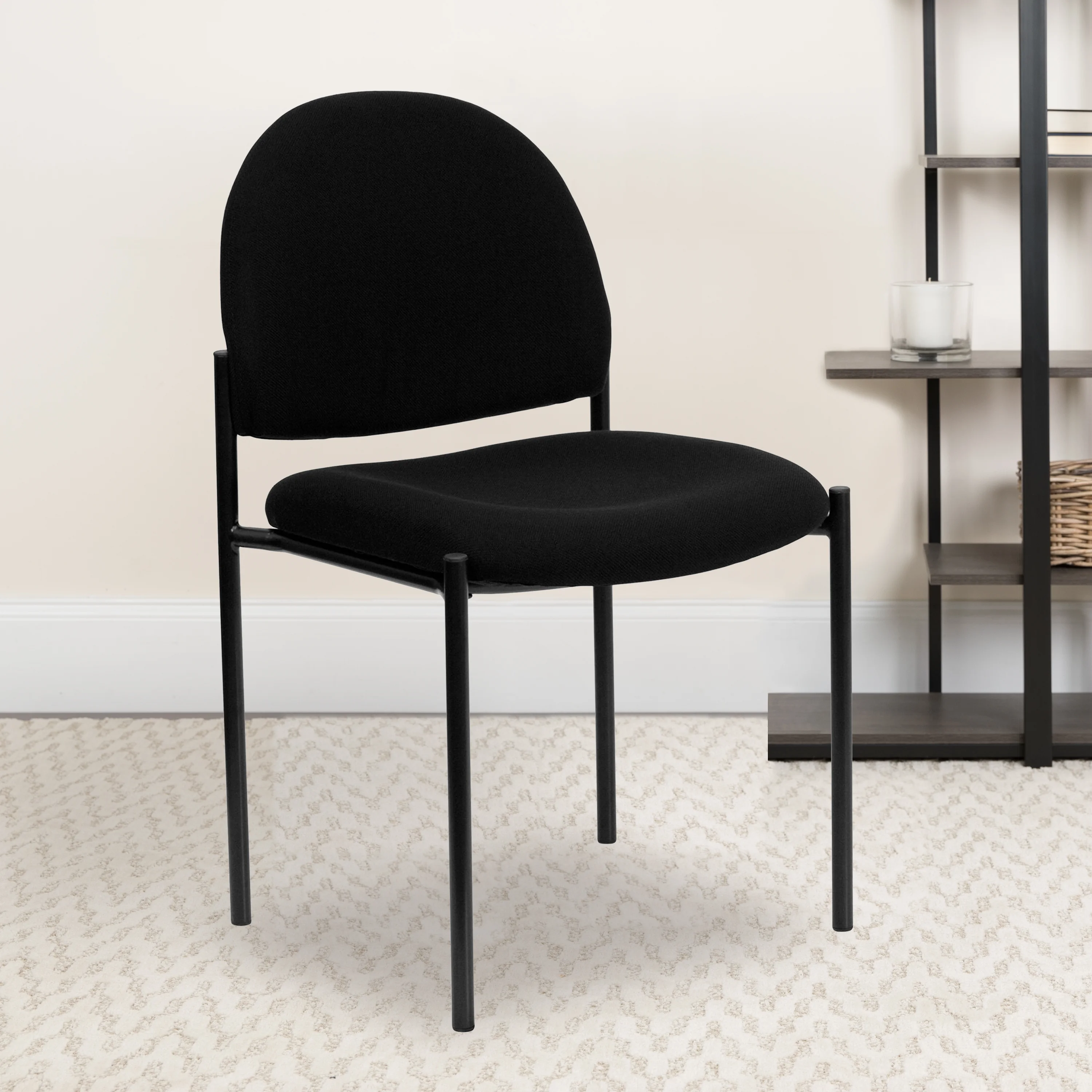 (Set of 4) Comfortable Stackable Steel Side Chair - Image 2