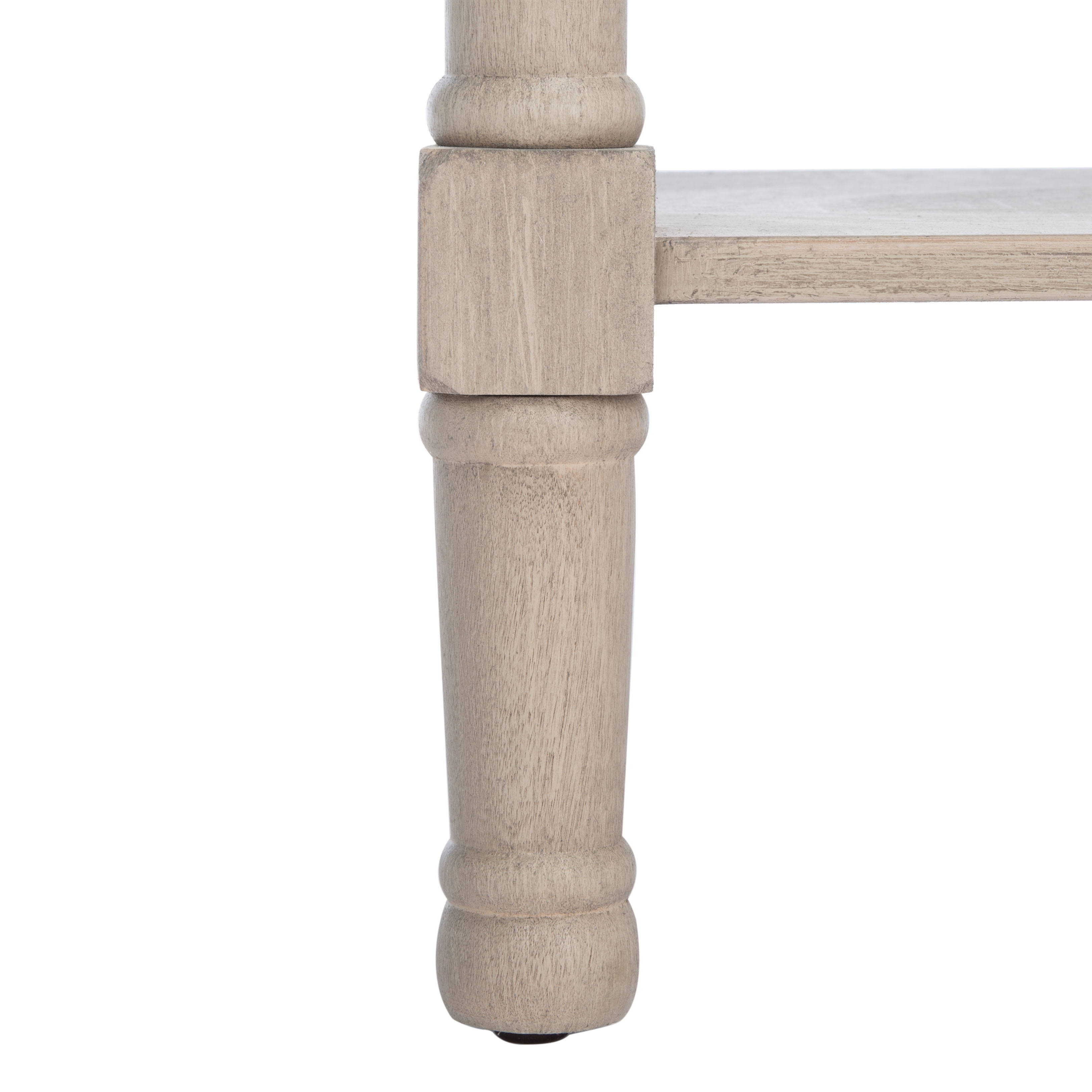 SAFAVIEH Josie French 2-Drawer Taupe Wood Rectangle Console Table (35.5 in. W x 13 in. D x 29.5 in. H) - Image 3