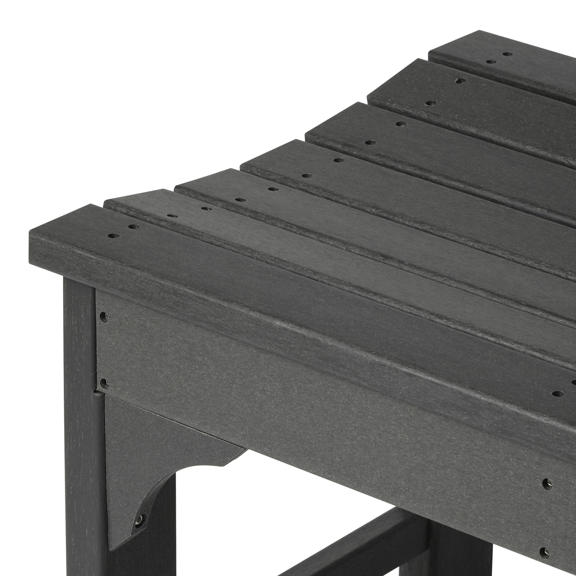 WestinTrends Malibu 46" length backless Outdoor Garden Bench, Gray - Image 4