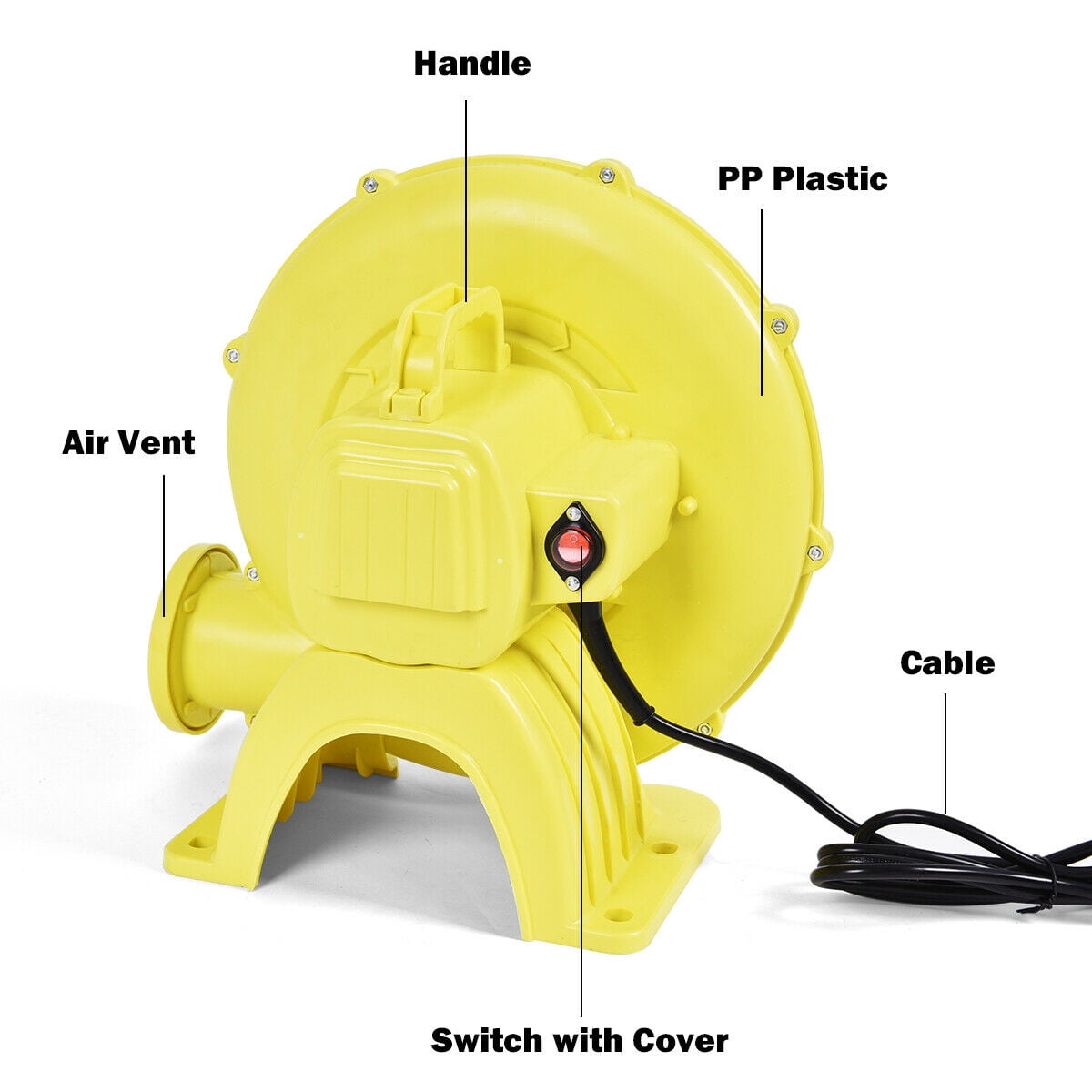 Costway Air Blower Pump Fan 480 Watt 0.6HP For Inflatable Bounce House Bouncy Castle - Image 6