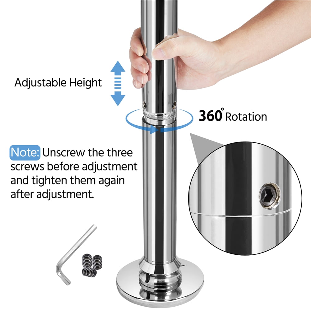 Alden Design Portable Stripper Dance Pole Height Adjustable Spinning Static Dancing Pole - Image 8