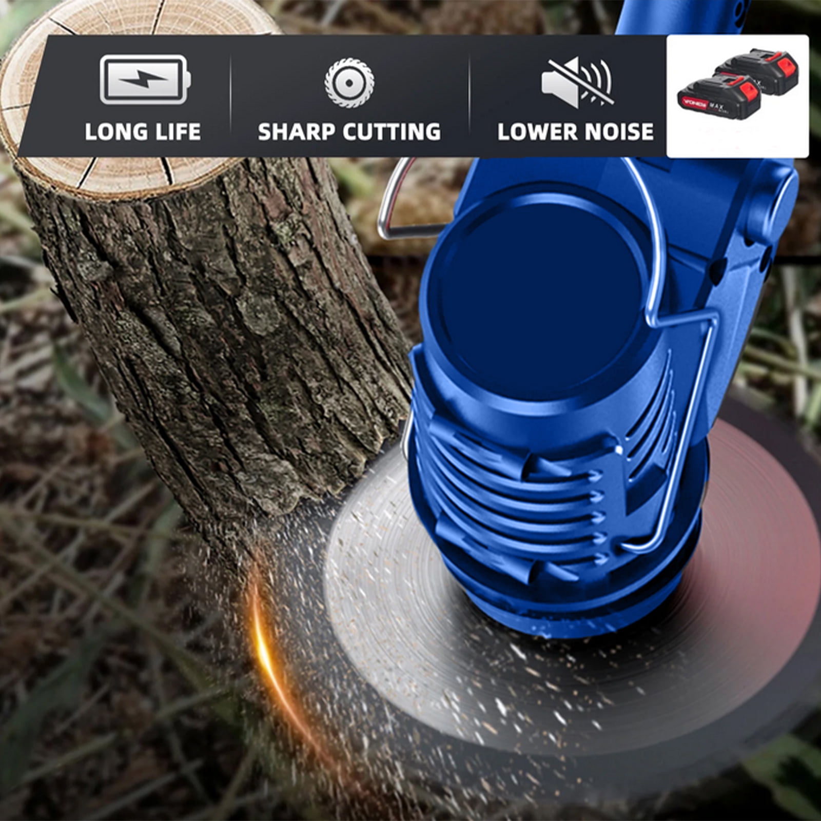 Paddsun Electric Weed Eater Lawn Edger Cordless Grass String Trimmer Cutter 24V &Battery - Image 12