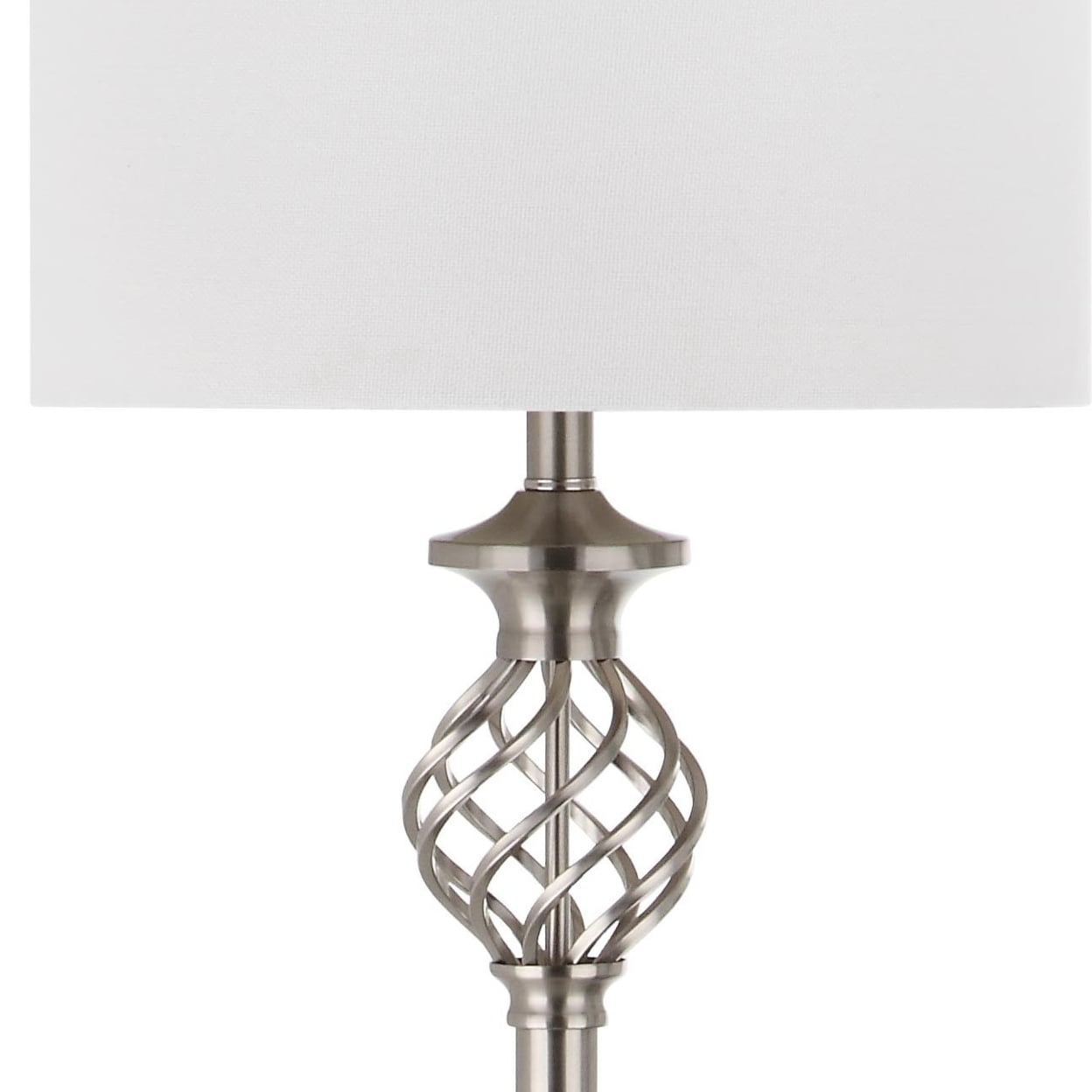 Safavieh Sophia 59.75 in. H Modern Coil Solid Floor Lamp, Nickel - Image 5