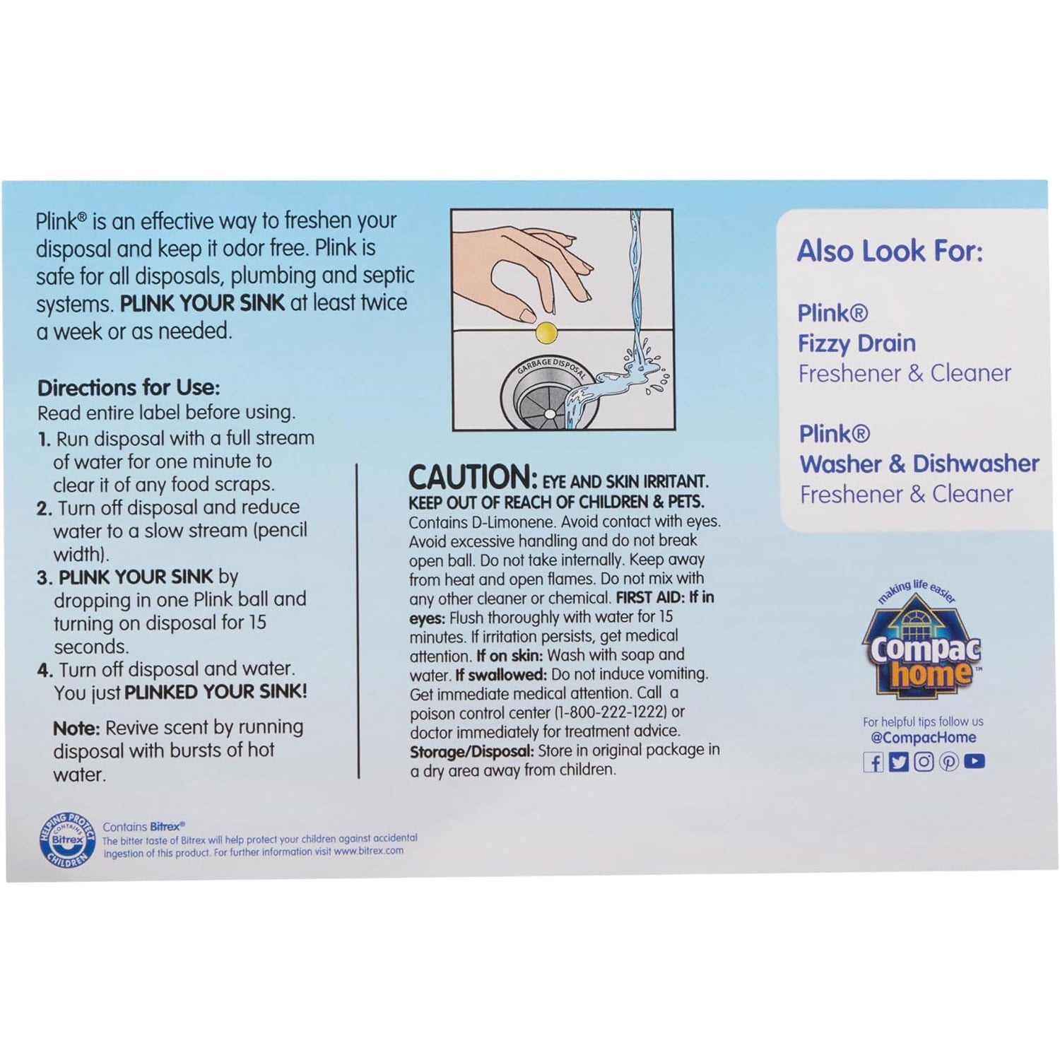 Compac Home Plink Garbage Disposal Cleaner Deodorizer, Orange Beads, Pack of 120 - Image 6