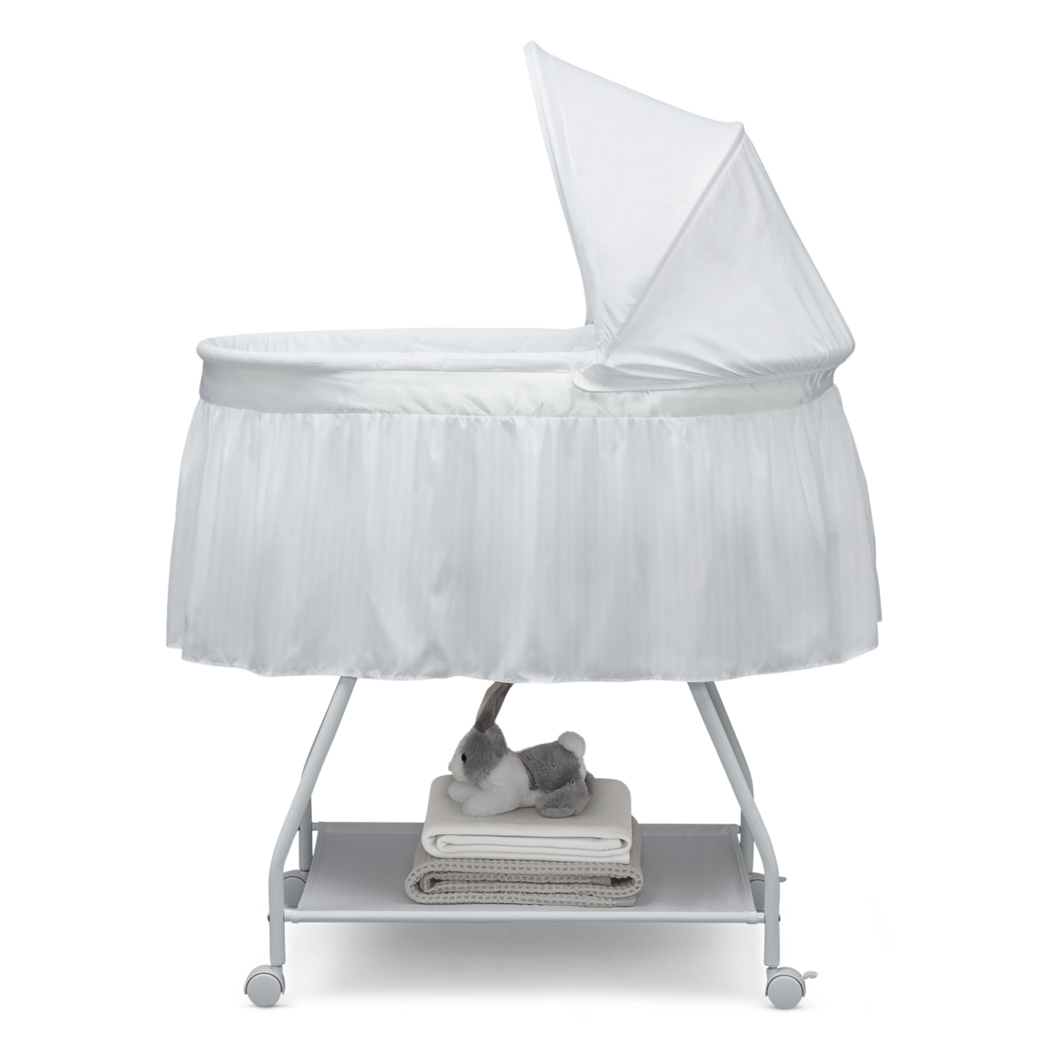Delta Children Classic Sweet Beginnings Bassinet, White - Image 10