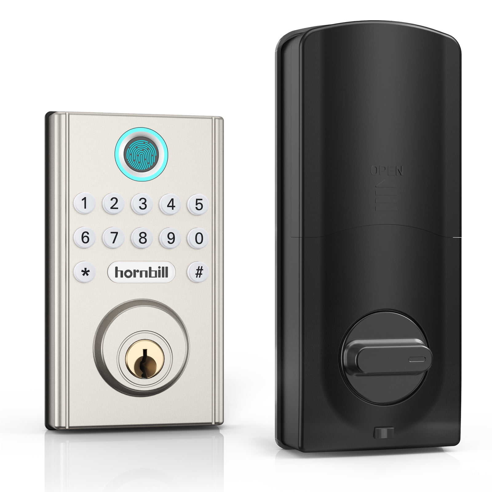 Hornbill Electronic Digital Keypad Lock, Fingerprint Front Door Lock, Keyless Entry Deadbolt Lock, Keypad Deadbolt Auto Lock, Easy to Install No Need to Drill, Suitable for Home Office Apartment - Image 7