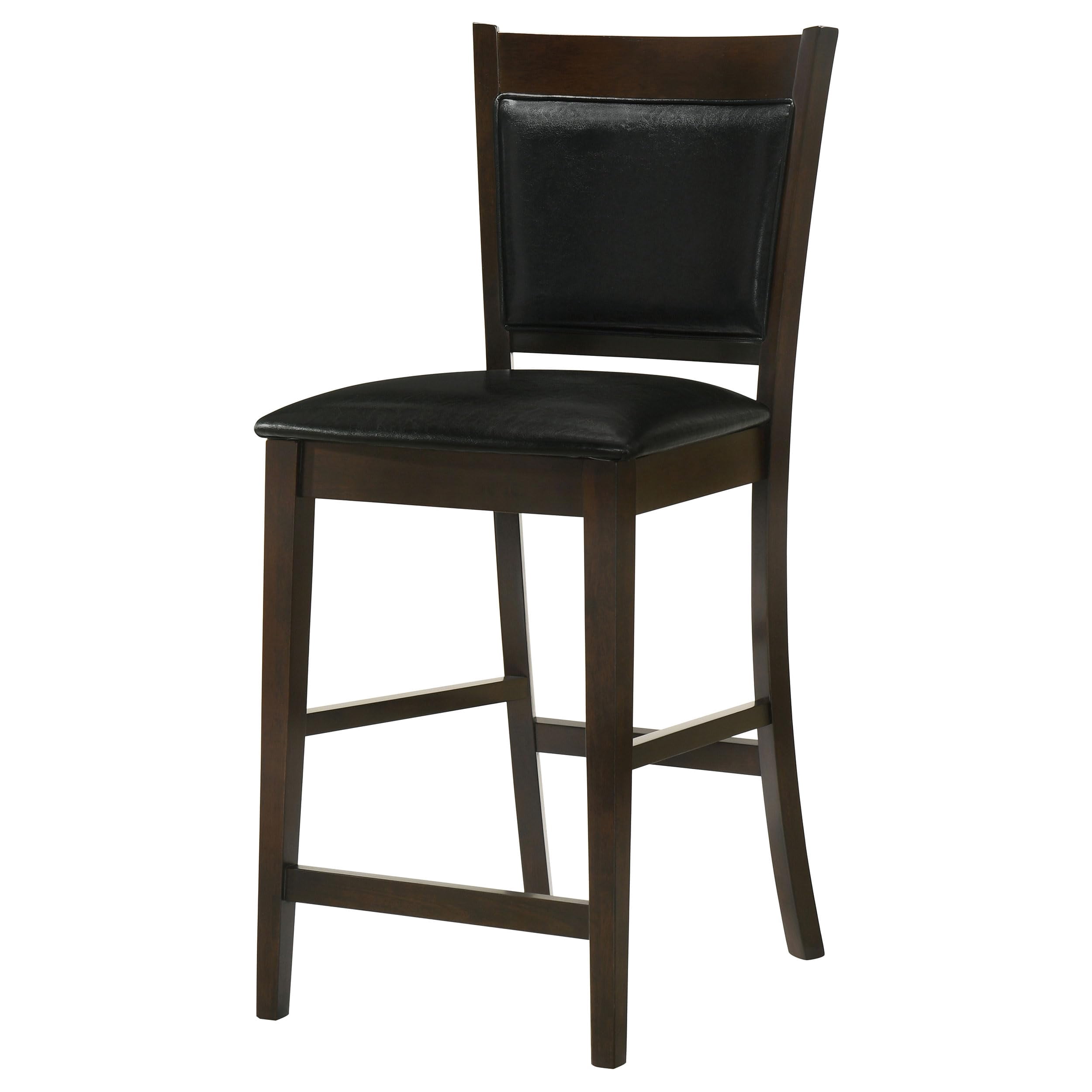 Jaden Upholstered Counter Height Stools Black and Espresso (Set of 2) - Image 3