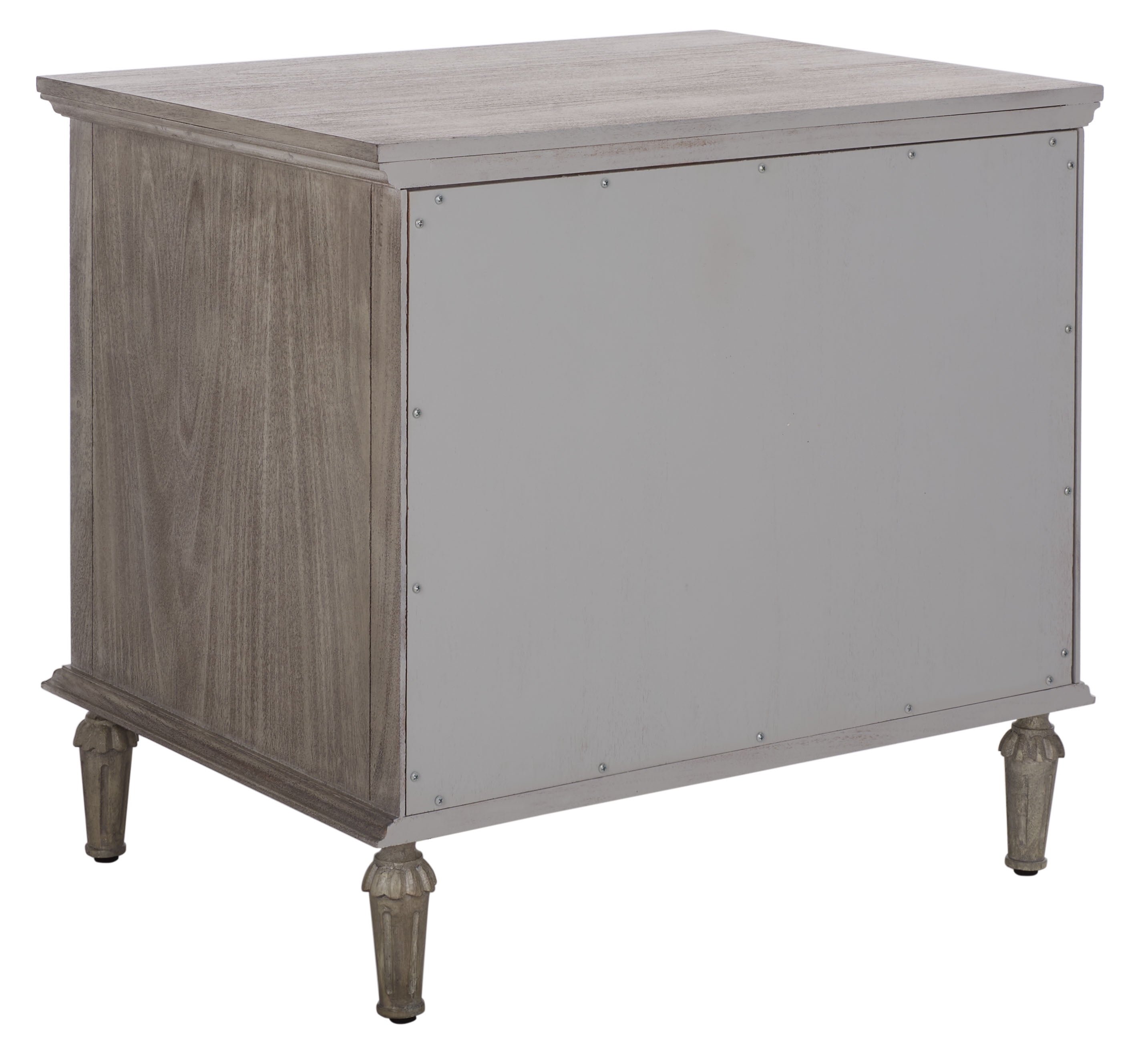 SAFAVIEH Couture Lisabet Contemporary Nightstand with 3 Drawers, Light Grey - Image 3