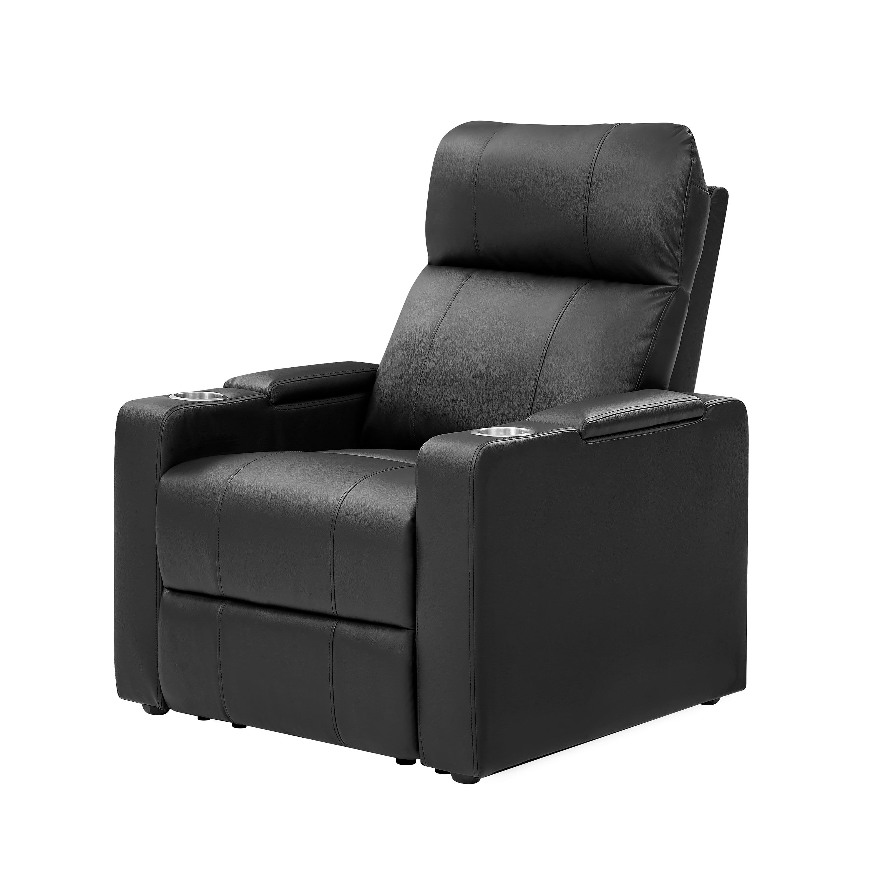 Mainstays Home Theater Recliner with USB charging ports, Faux Leather, Multiple Finishes - Image 2