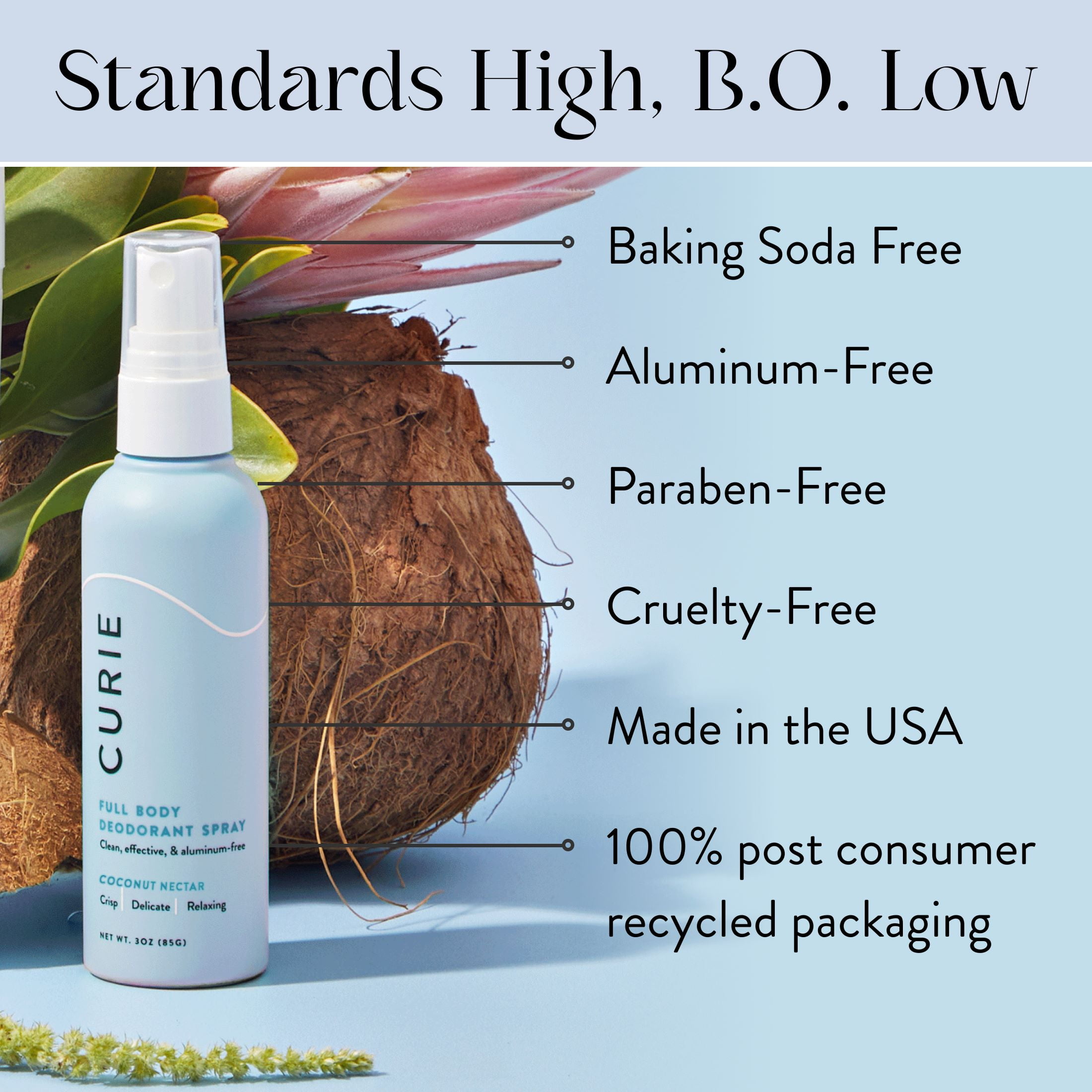 (3 pack) Curie Whole Body Deodorant, Coconut Nectar, Aluminum-Free, for Men and Women, 3 fl oz, New - Image 4