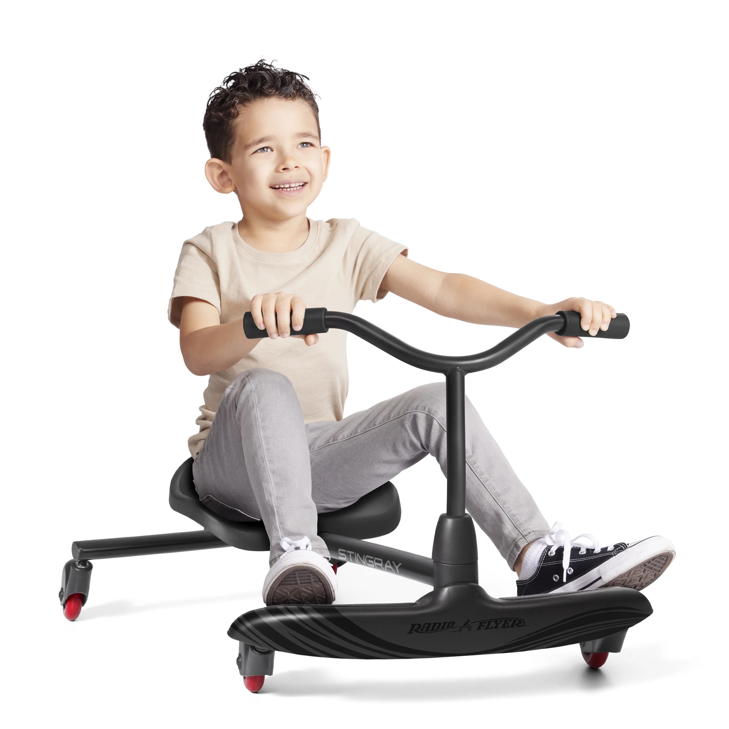 Radio Flyer Stingray, Caster Scooter Ride-On for Kids with Handles, 360 Spins - Image 4