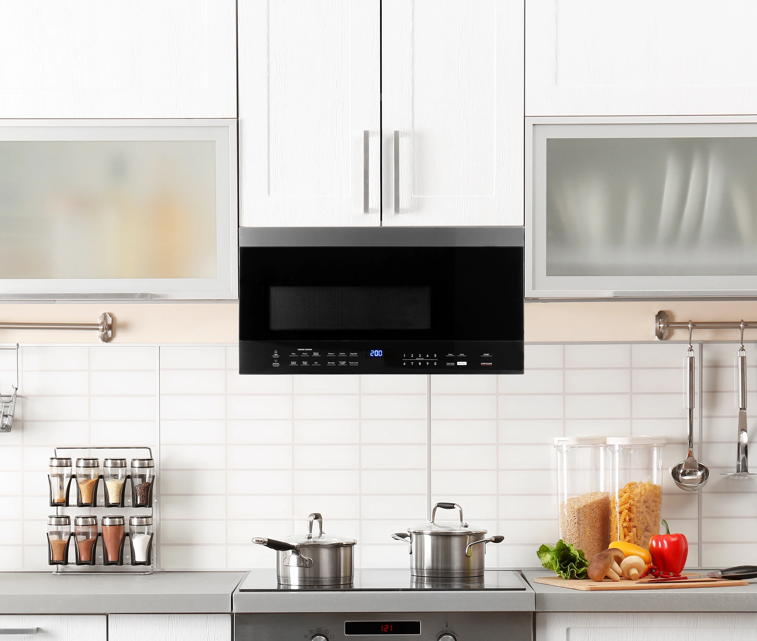 Black+Decker Over The Range 1.6 Cu. Ft. Microwave Black - Image 2