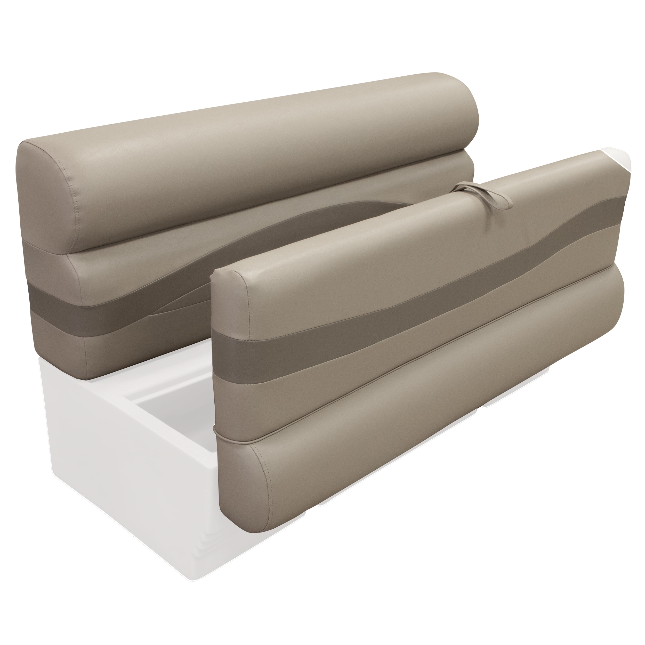 Wise BM1145-1749 Premier Series Pontoon 50" Bench Cushion Set - Mocha Java / Mushroom / Cafe - Image 10