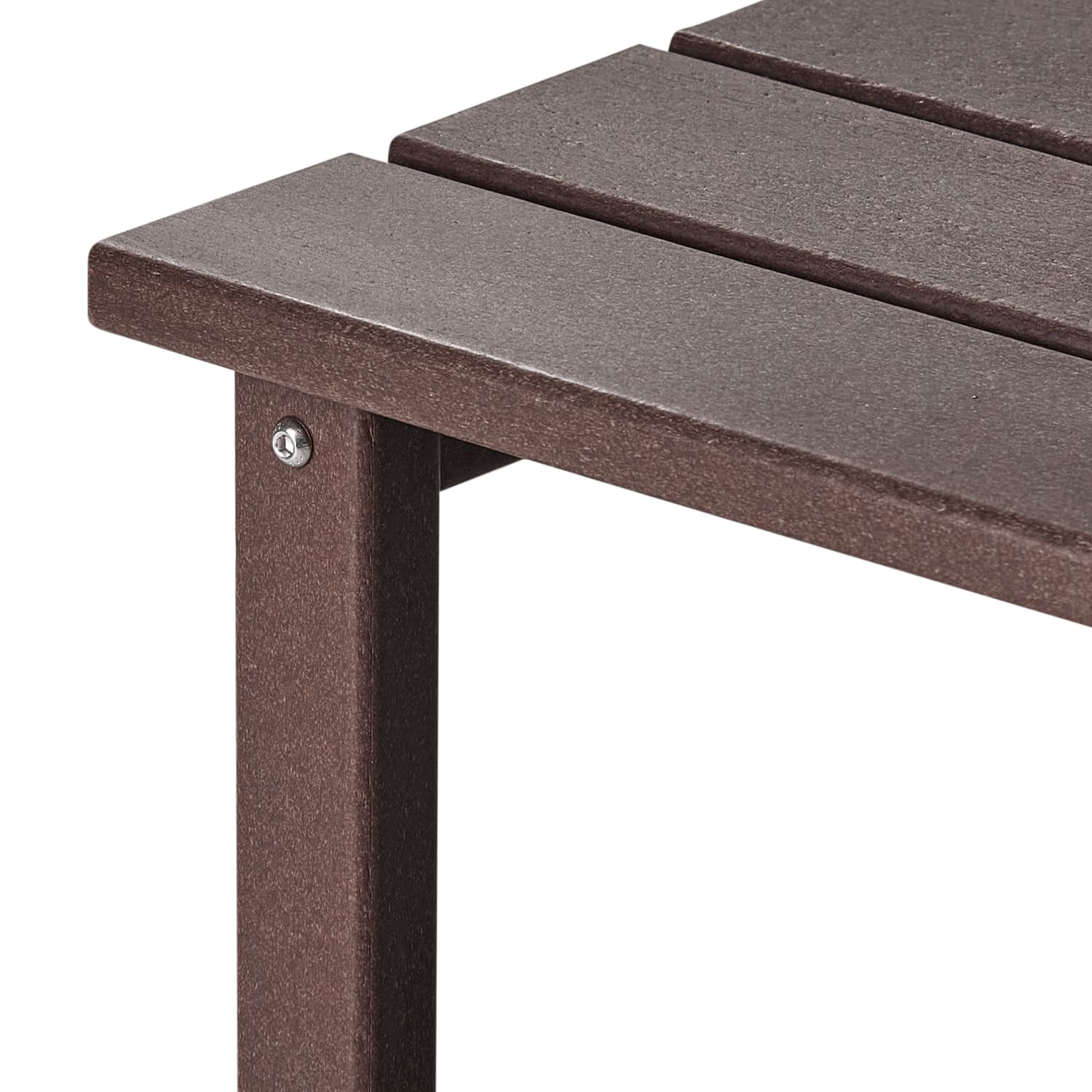 WestinTrends Outdoor Side Table, All Weather Poly Lumber Adirondack Small Patio Table Square End Table for Pool Balcony Deck Porch Lawn Backyard, Dark Brown - Image 14