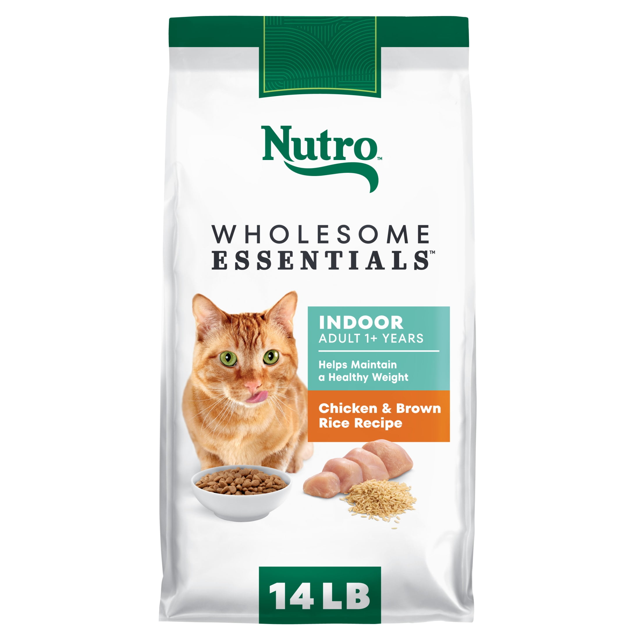 Bundle: NUTRO Grain Free Wet Cat Food Cuts in Gravy Beef, Tuna, & Chicken Variety Pack, (24) 2.64 oz. PORTIONS & NUTRO WHOLESOME ESSENTIALS Dry Cat Food, Indoor Cat Chicken & Brown Rice, 14 lb. Bag - Image 3