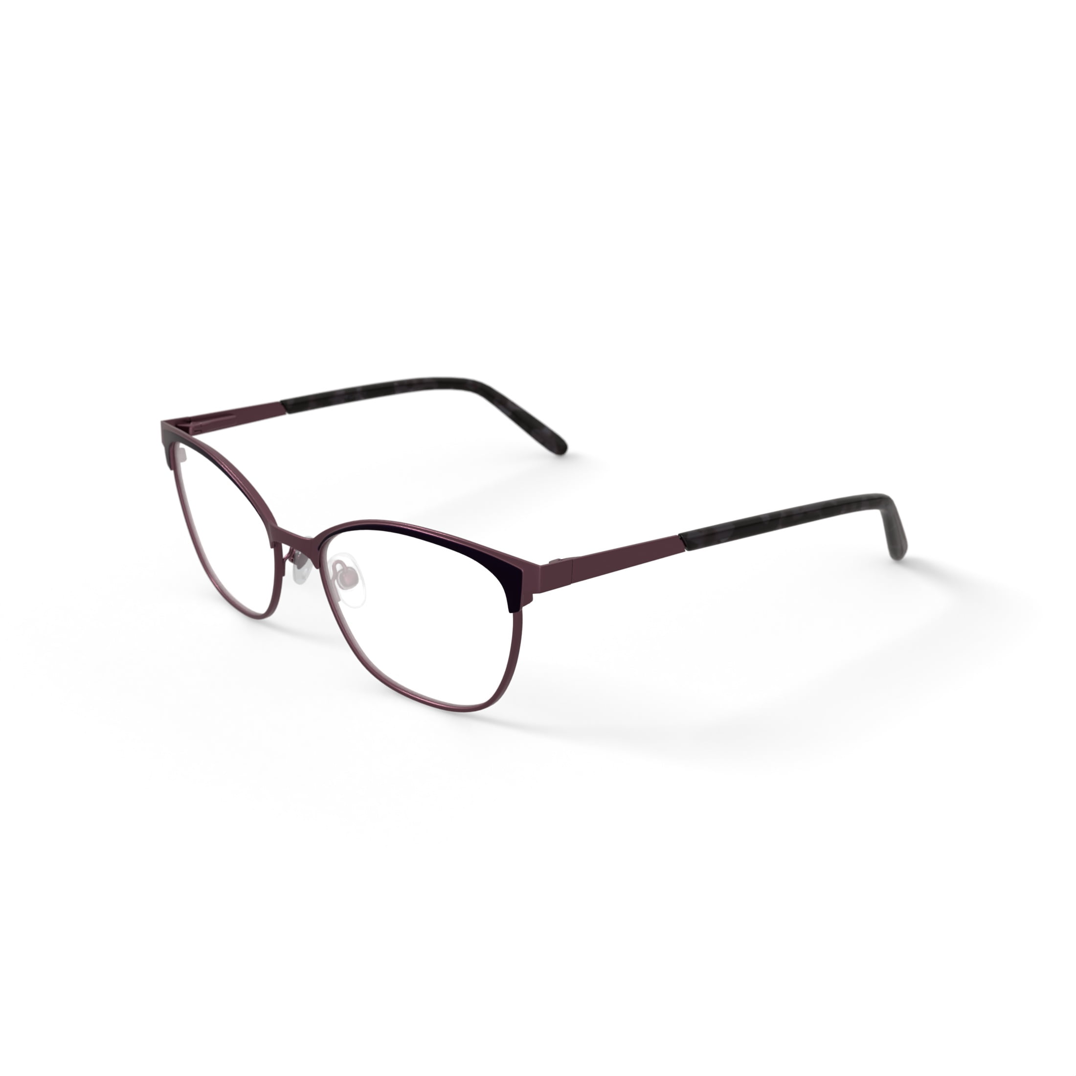 Hard Candy Women's HC209 Your Majesty Browline Prescription Eyeglasses with Case, Purple Tortoise - Image 5