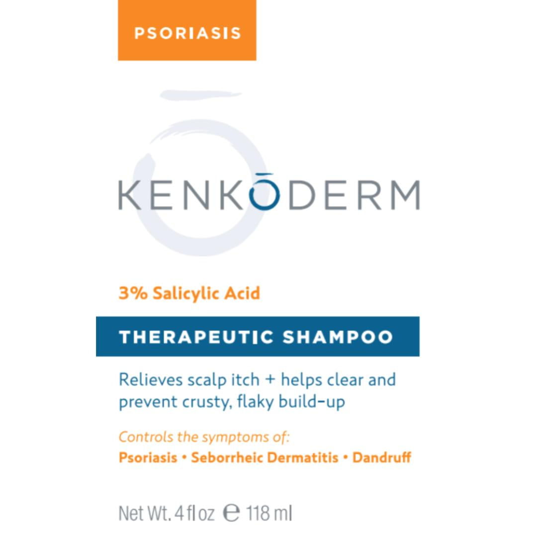 Kenkoderm Psoriasis Therapeutic Shampoo with 3% Salicylic Acid - 4 oz | 4 Bottles | Dermatologist Developed | Fragrance + Color Free - Image 5