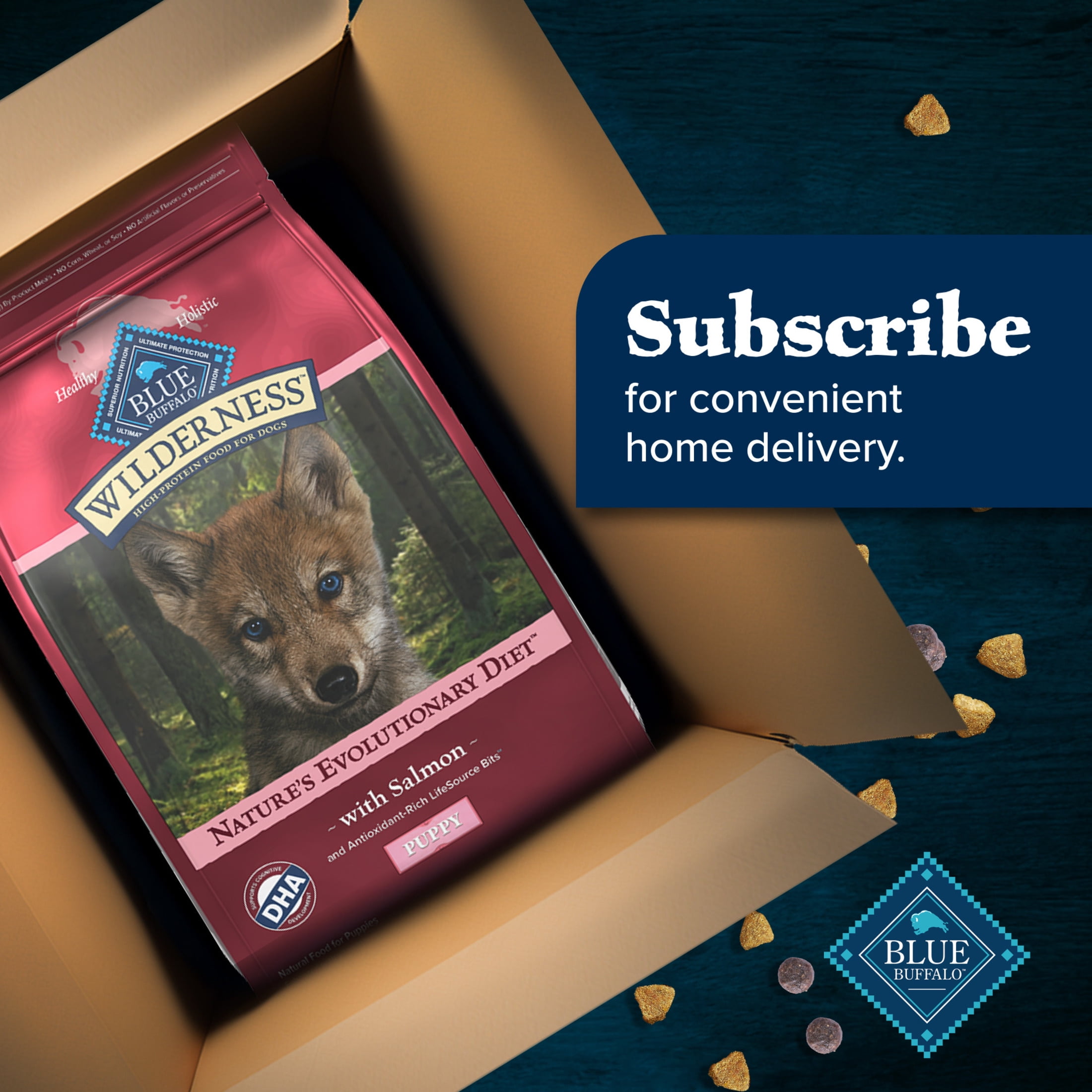 Blue Buffalo Wilderness High-Protein Natural Dry Food for Puppies, Salmon Recipe, 24-lb. Bag - Image 9