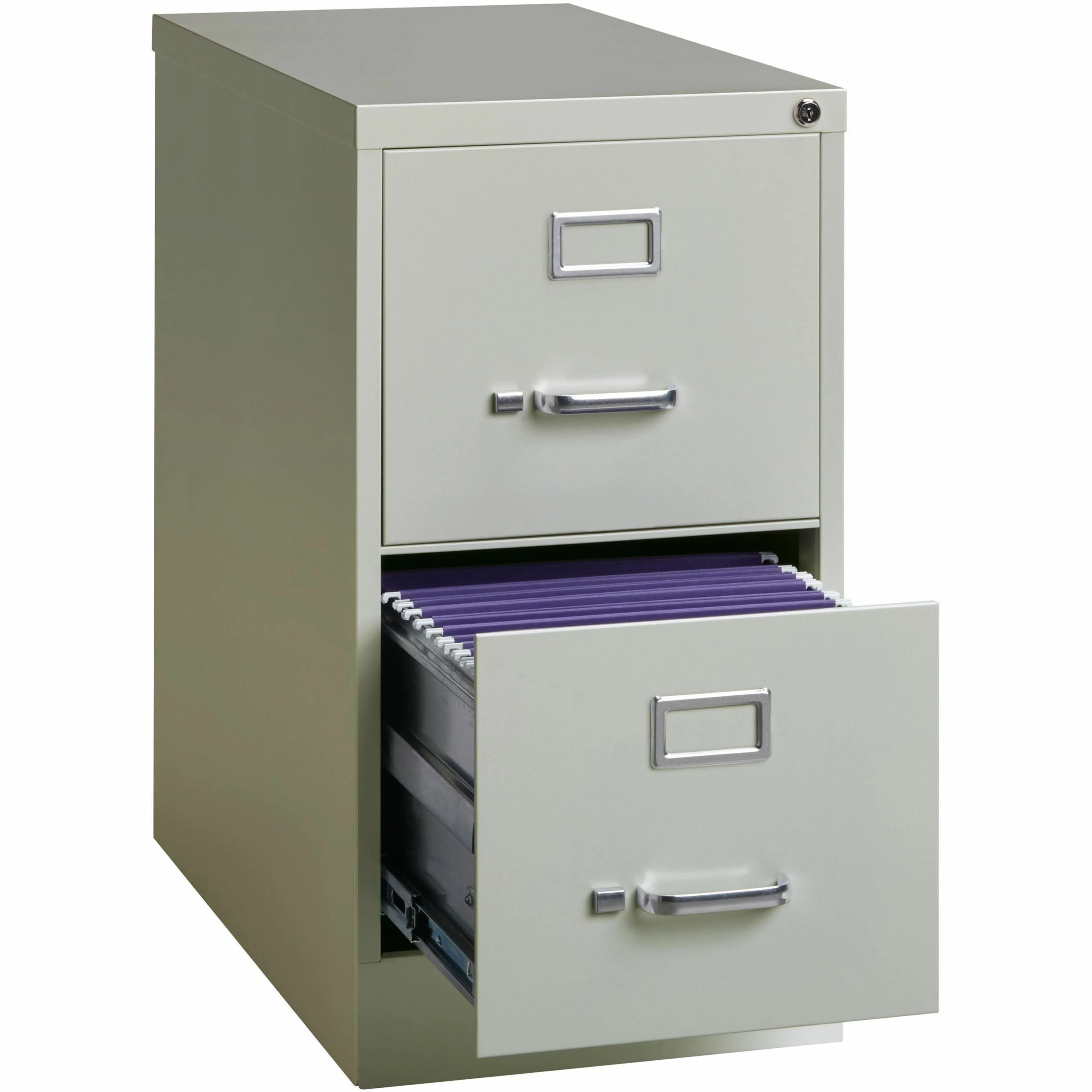 Lorell, Vertical file - 2-Drawer, 1 Each, Light Gray - Image 2
