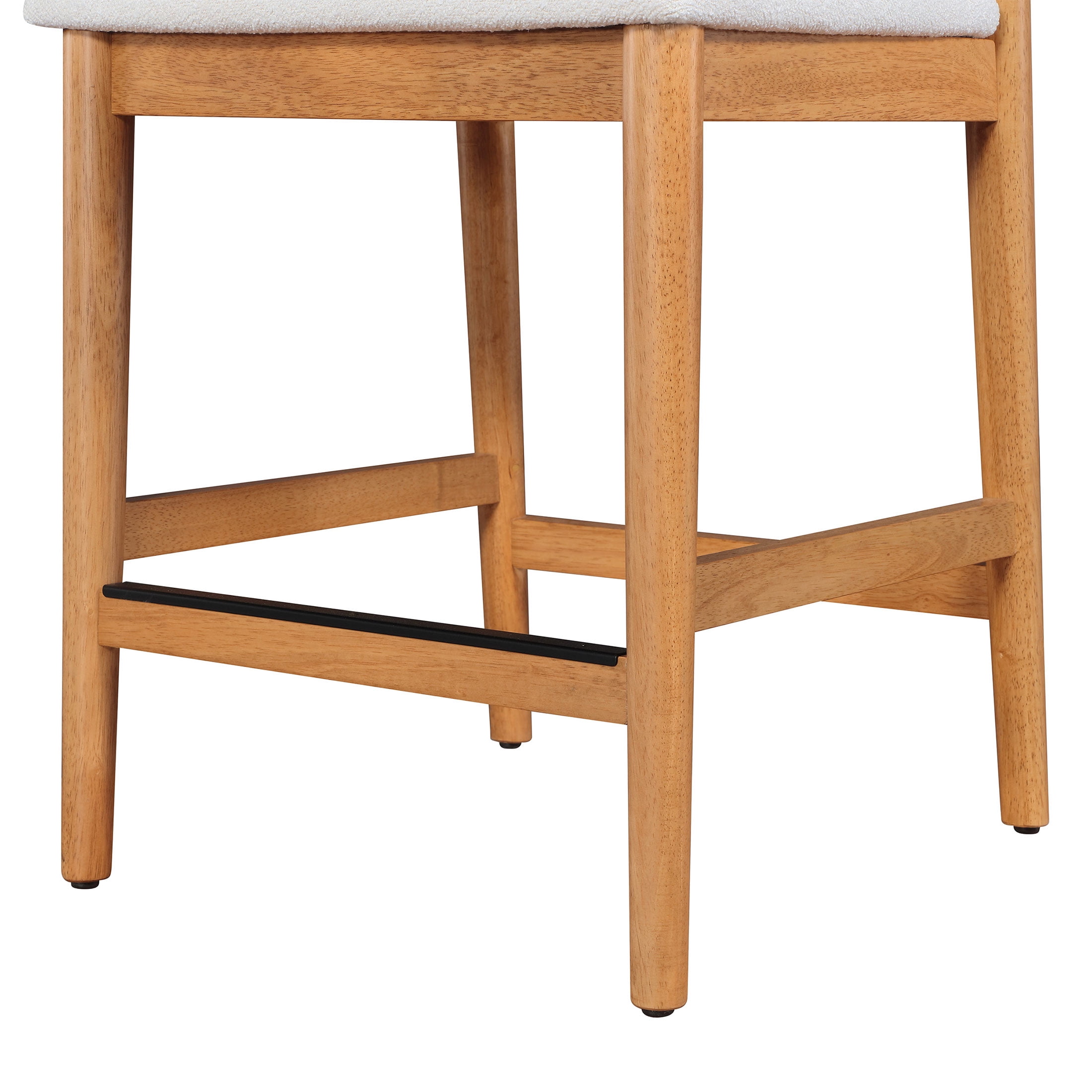 Beautiful Drew Counter-Height Stools by Drew Barrymore, Warm Honey Finish, 2 Pack - Image 4