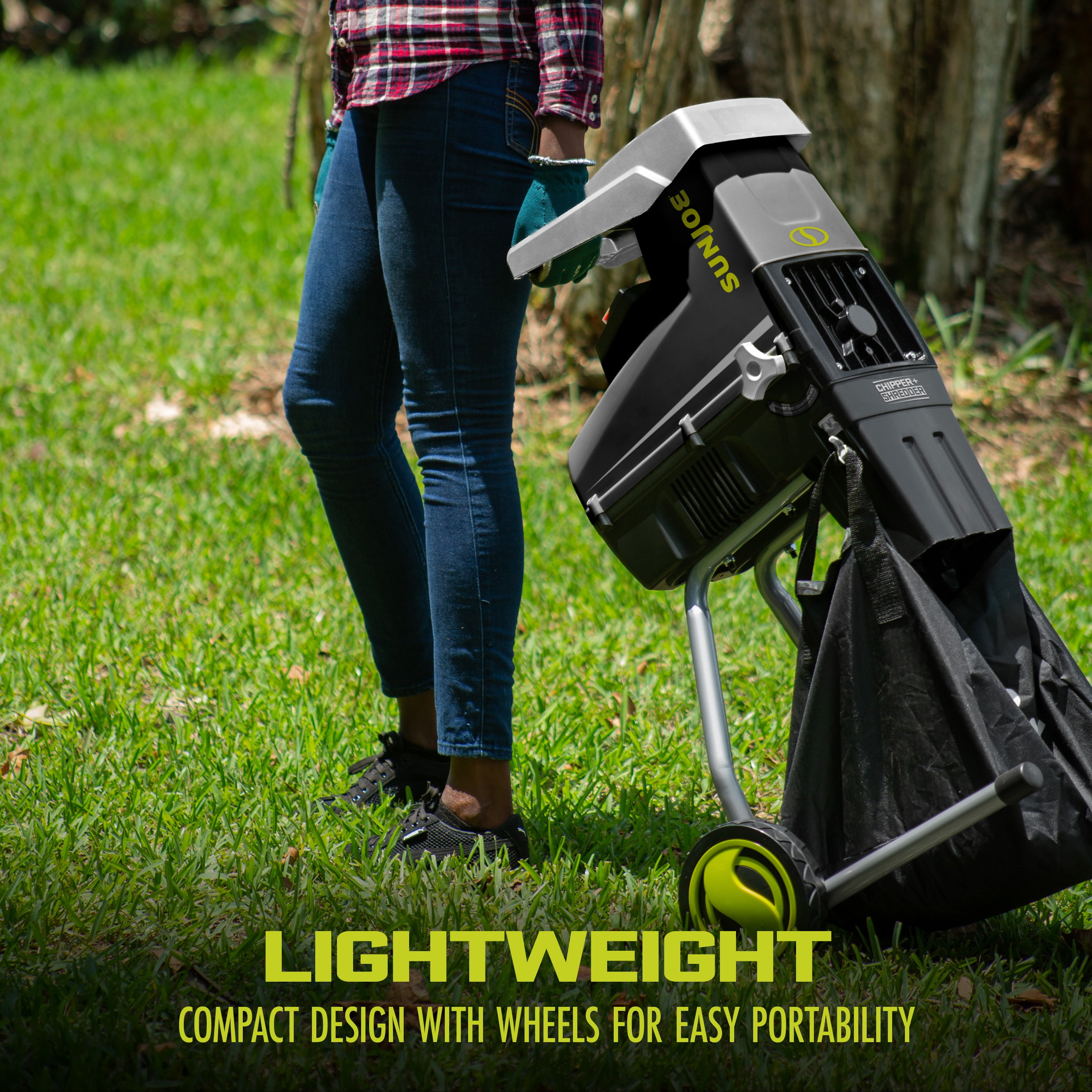 Sun Joe Silent Wood Chipper Shredder, 15 Amp Machine with 1.7" Cutting Diameter, CJ603E - Image 6