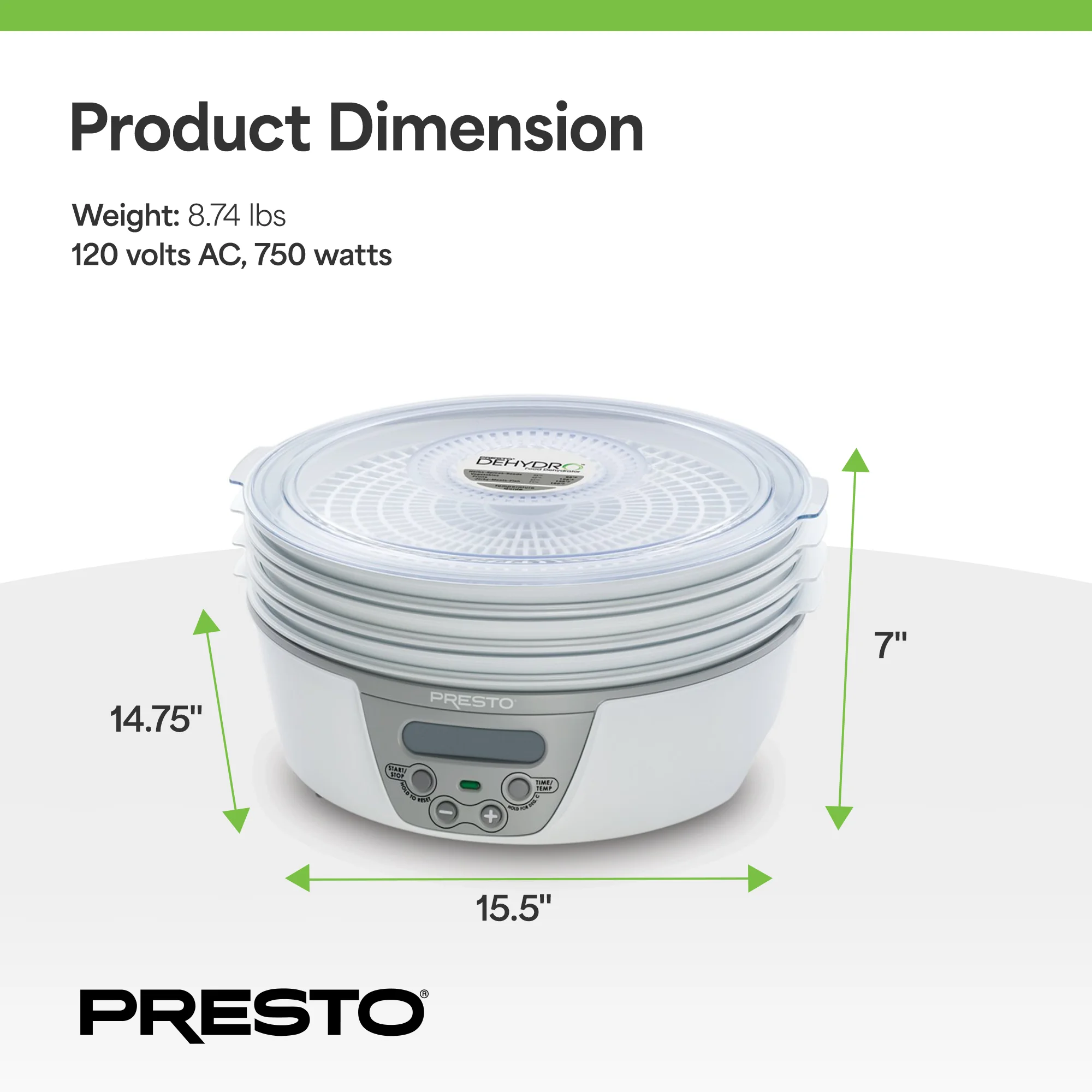 Presto Dehydro Digital Electric Food Dehydrator 06301 - Image 5