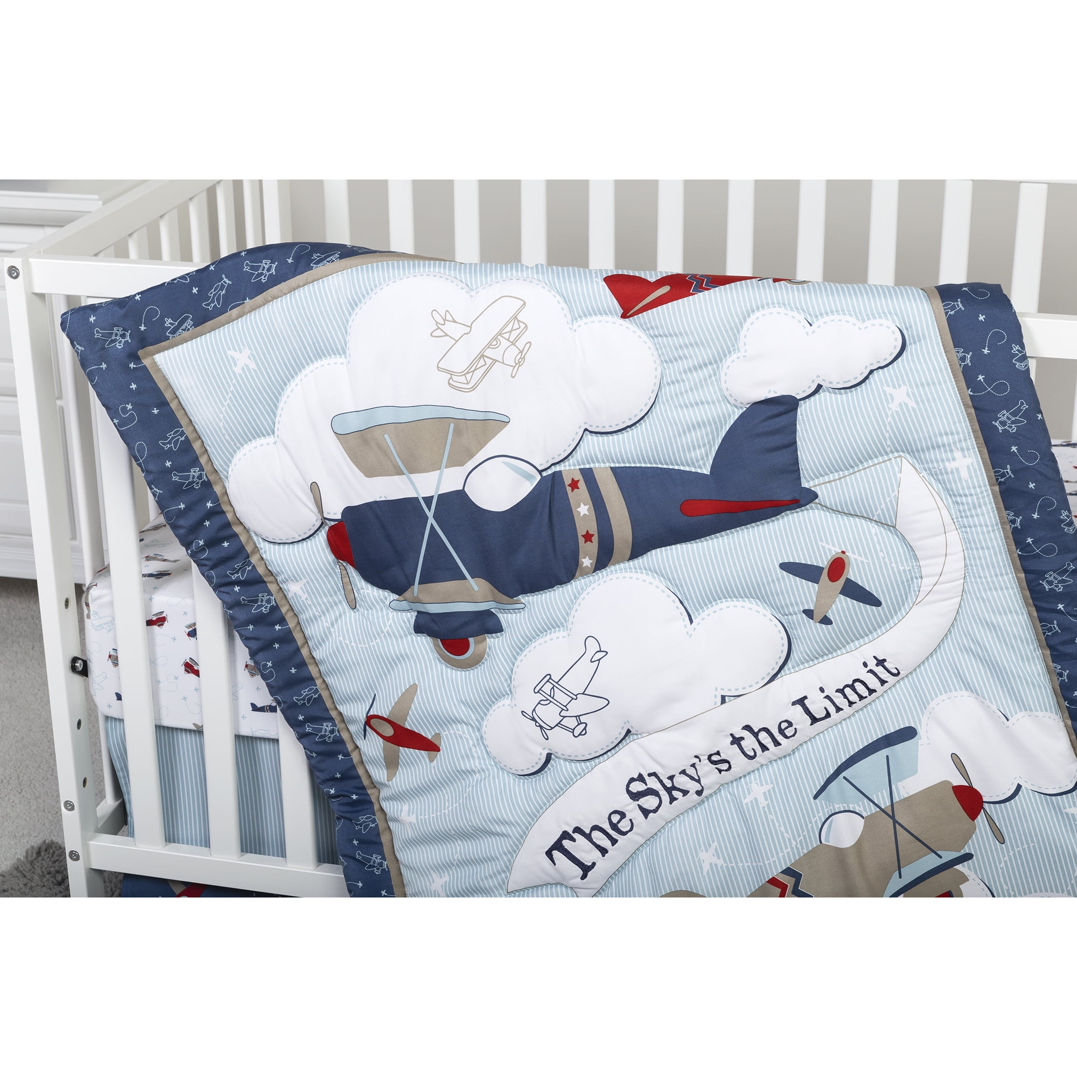 Sammy & Lou Baby Nursery Crib Bedding Set, Adventure Awaits 4 Piece - Image 6