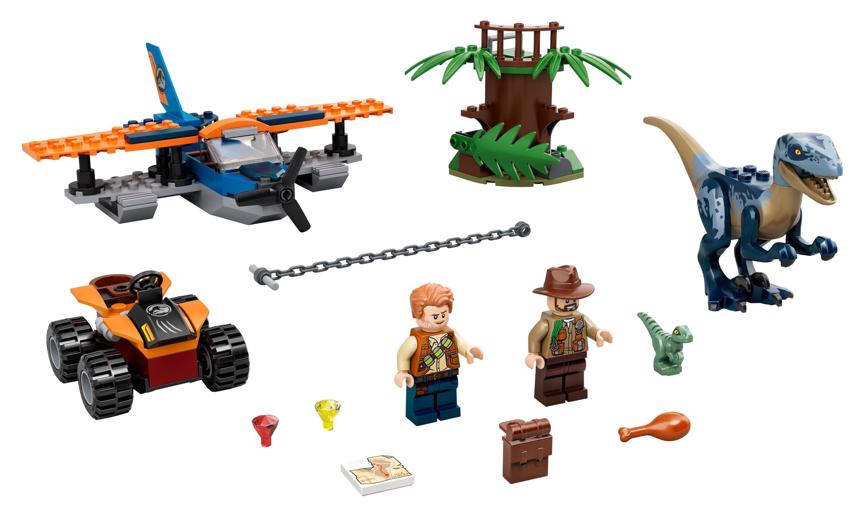 LEGO Jurassic World Velociraptor: Biplane Rescue Mission 75942 Dinosaur Building Set for Preschool Kids (101 Pieces) - Image 2