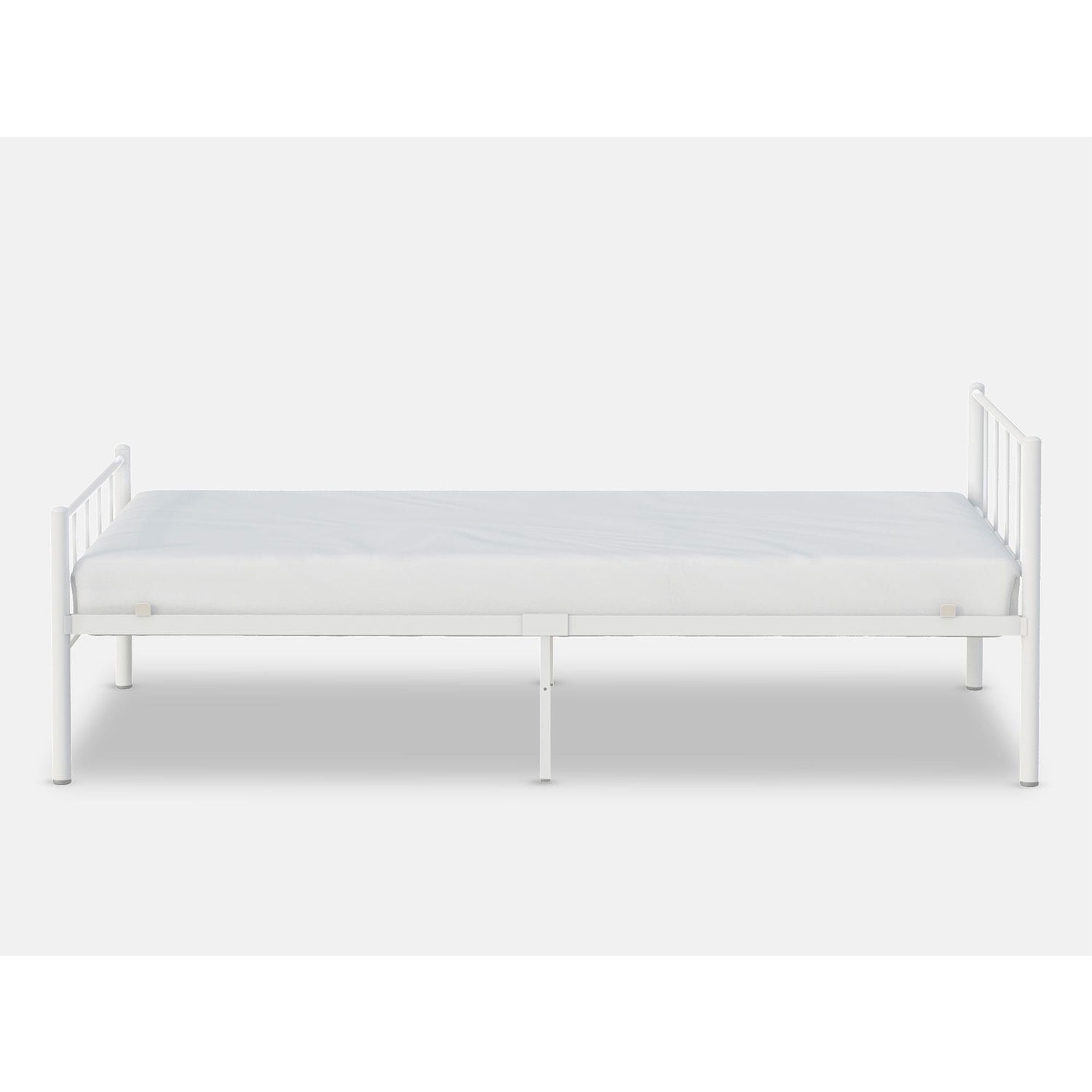 BK Furniture Austin Steel Twin Furniture Bedroom Kid Bed Frame, White - Image 2