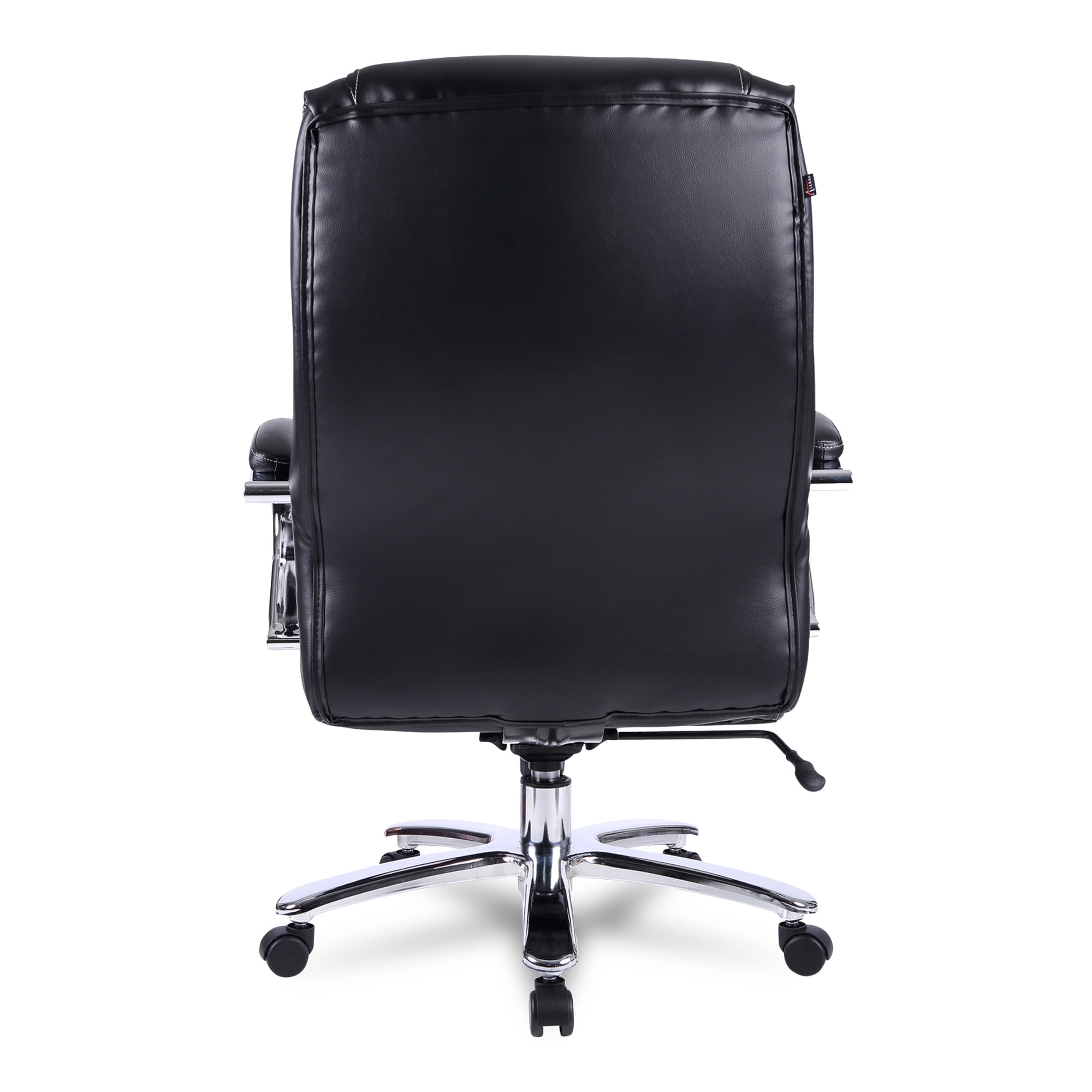 Alera Maxxis Series Big/Tall Bonded Leather Chair, Black Seat/Back, Chrome Base - Image 2