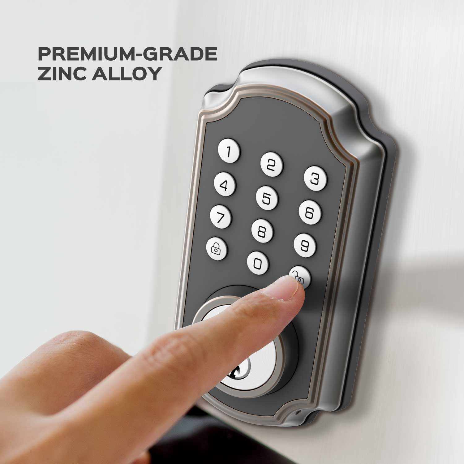 TurboLock TL117WM Smart Deadbolt Door Lock Wi-Fi Bridge Keypad App Remote Control Ready For Thicker Doors (IP65) - Image 4