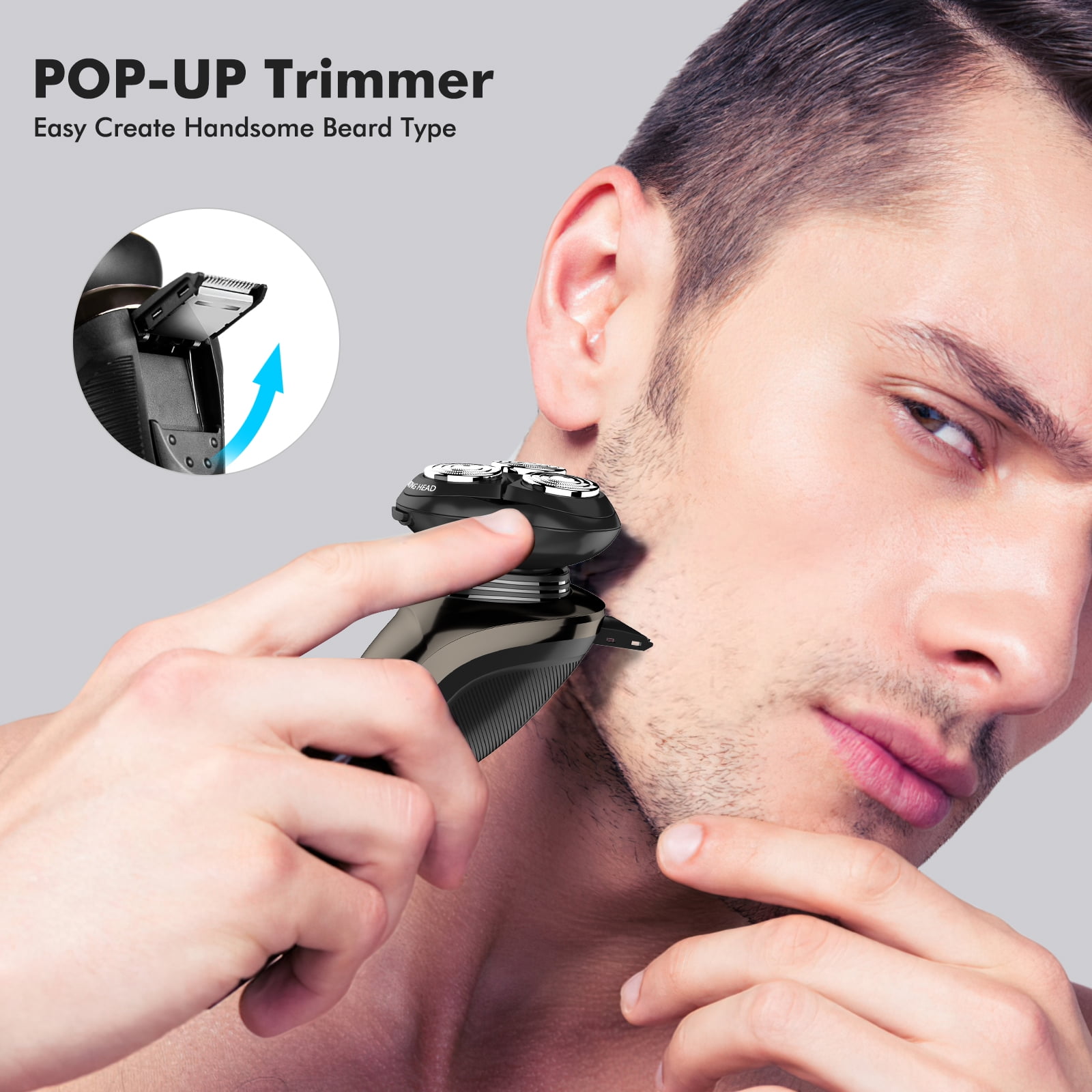 MOOSOO Electric Shaver with Clean Station, Wet Dry Electric Razors for Men, Shaver with Pop-up Trimmer - Image 2