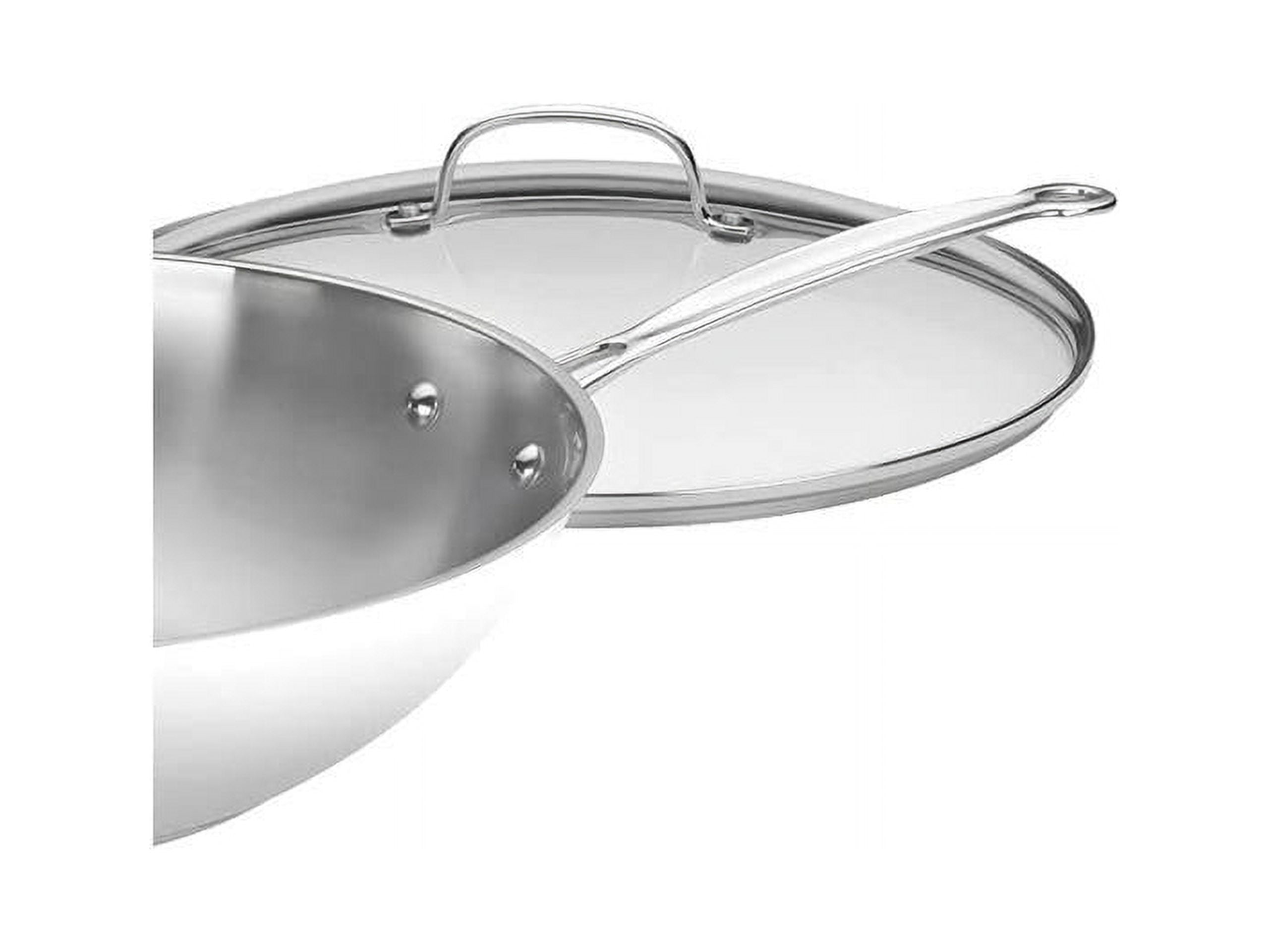 Cuisinart 726-38H Chef's Classic Stainless 14-Inch Stir-Fry Pan with Helper Handle and Glass Cover - Image 2