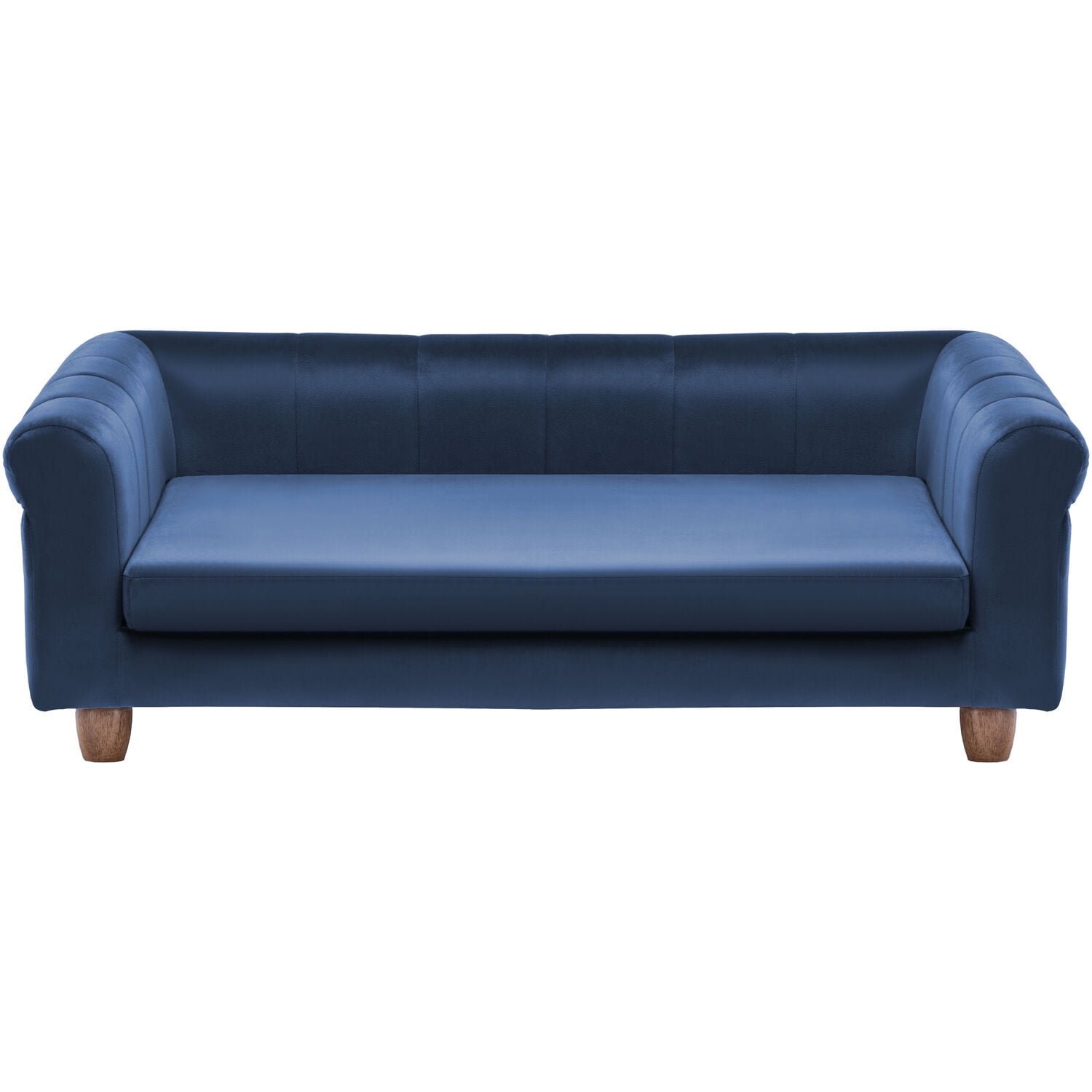 Critter Sitters 42 in. Elegant Navy Faux-Velvet Rectangle Pet Bed for Medium and Large Dogs - Image 2