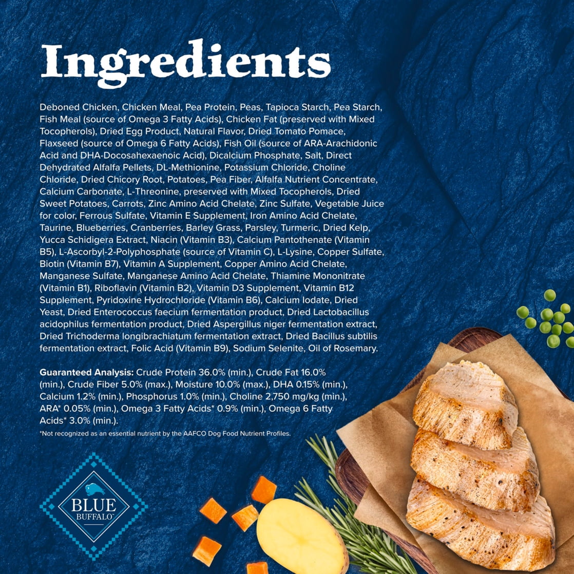 Blue Buffalo Wilderness High-Protein Grain-Free, Puppy Dry Dog Food, Chicken, 24-lb Bag - Image 8