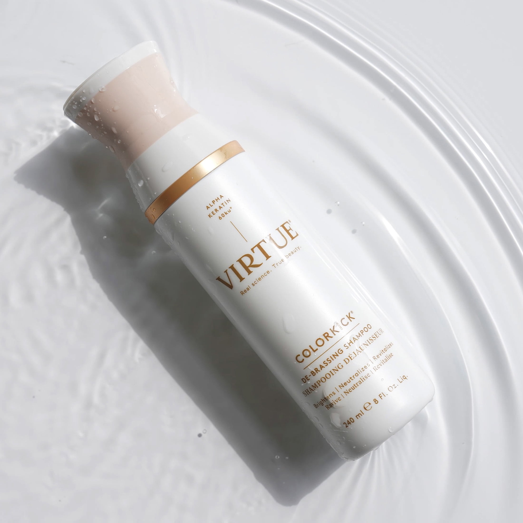 Virtue Colorkick Blue-Purple De-Brassing Hair Care Shampoo for All Hair Shades, 8 oz - Image 2