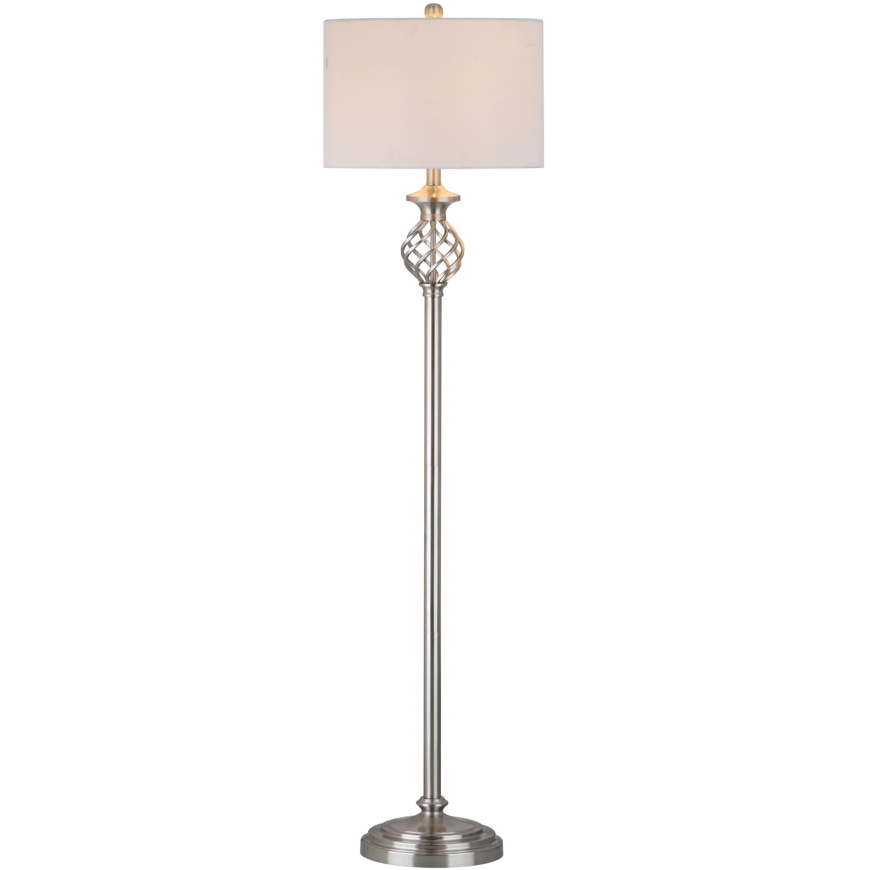 Safavieh Sophia 59.75 in. H Modern Coil Solid Floor Lamp, Nickel - Image 2