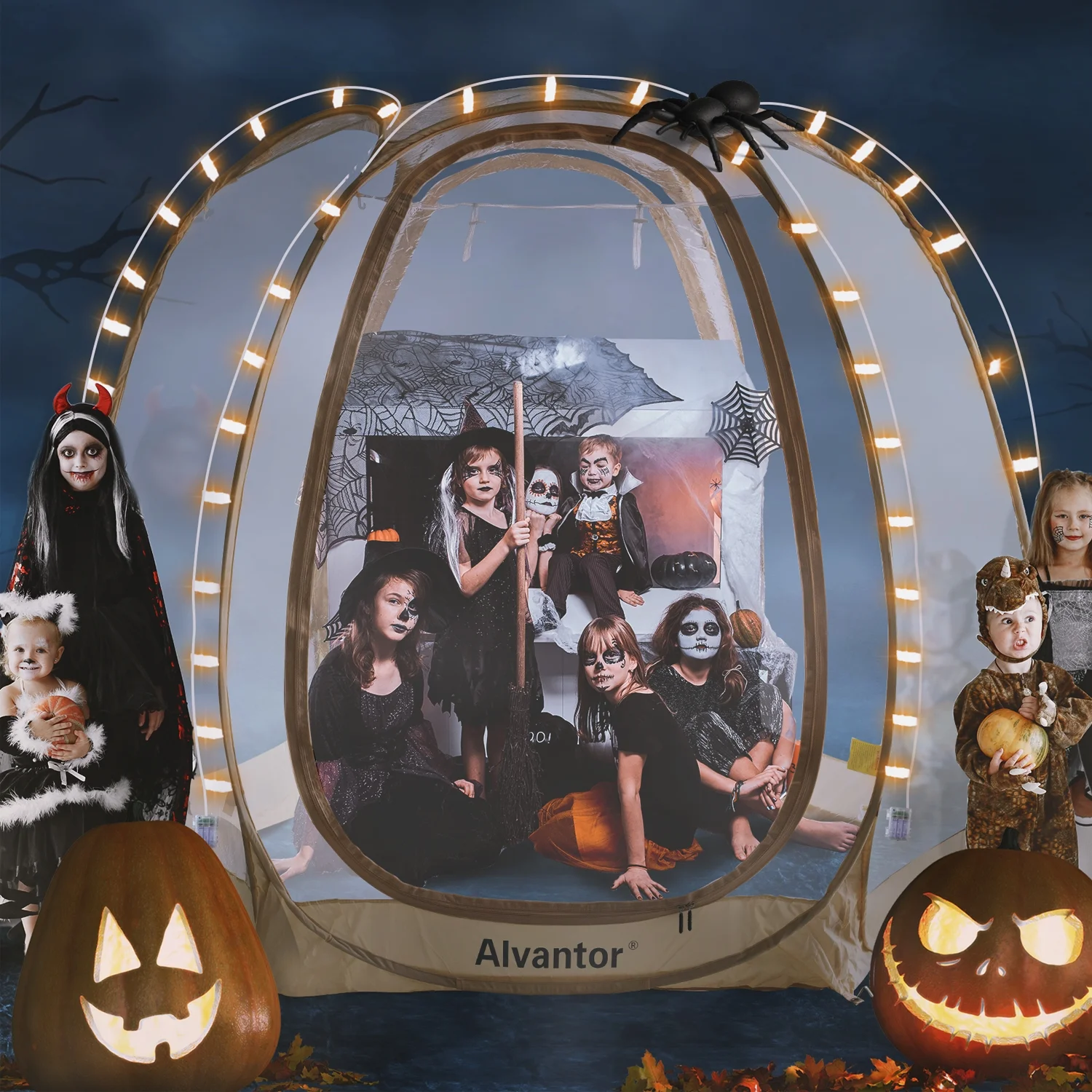 Alvantor Bubble Tent Pop up Canopy Family Camping Gazebo 10'Lx10W'x7'H Beige - Image 11