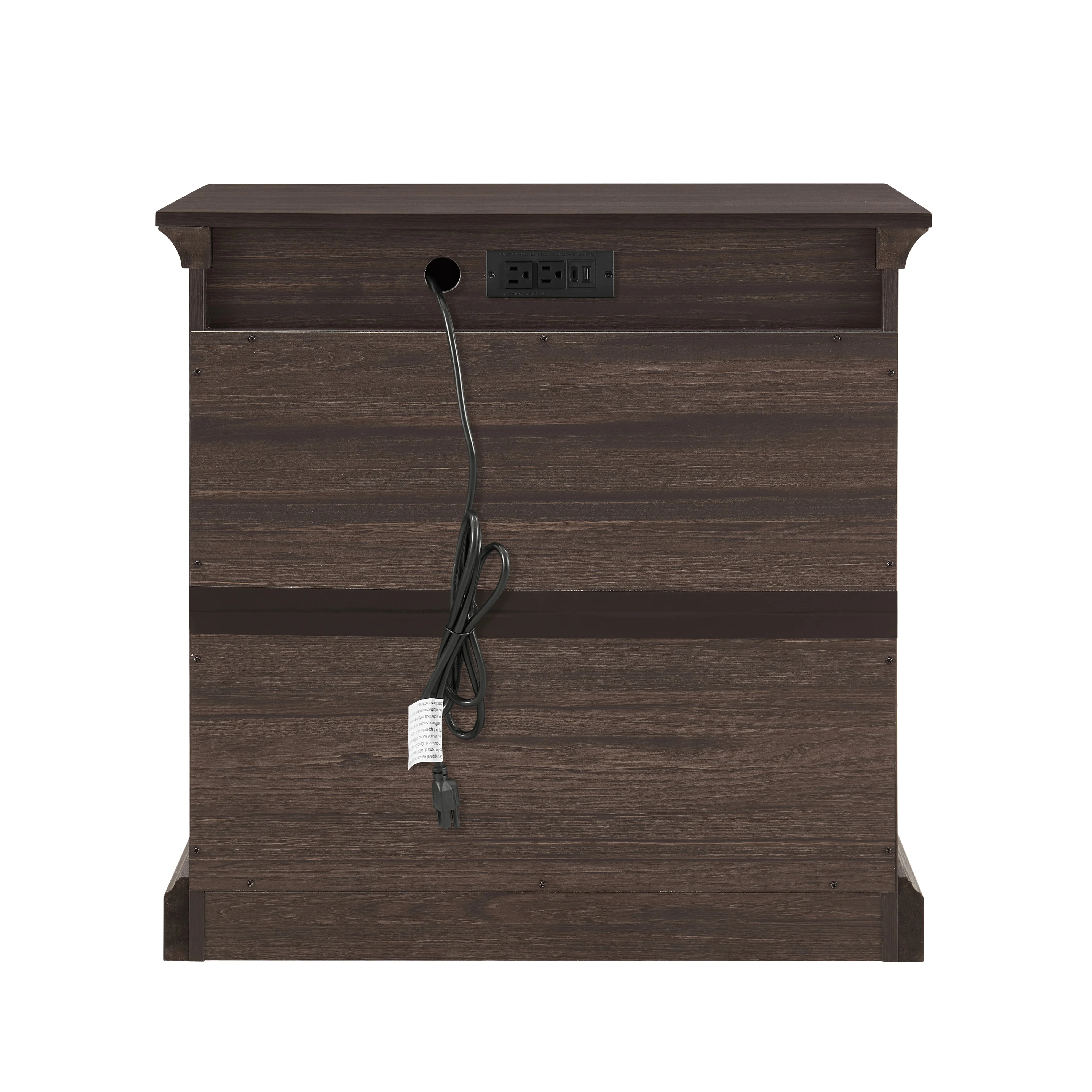 Better Homes & Gardens Canton 3-Drawer Nightstand with USB Port for Bed Room, Tobacco Oak Finish - Image 9