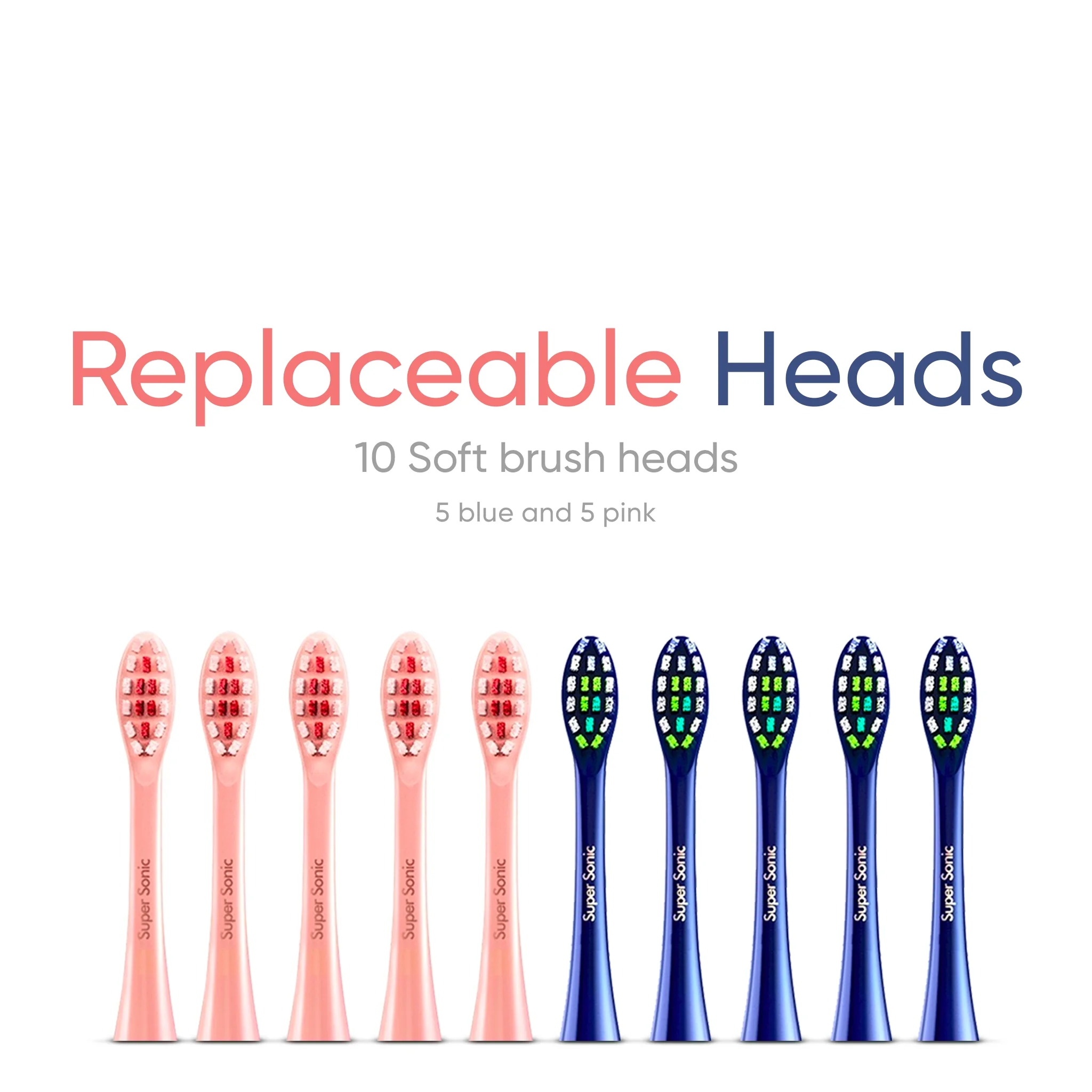 Wagner & Stern. Duette Series. 2 Electric toothbrushes with Pressure Sensor. 5 Brushing Modes and 4 Intensity Levels, 10 Dupont Bristles, 2 Premium Travel Cases. (Pink/Blue) - Image 5