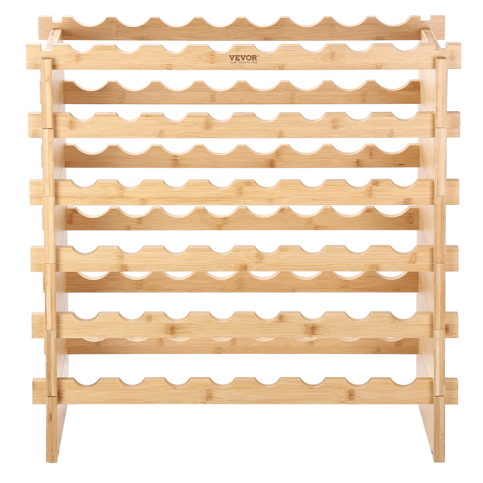 BENTISM Stackable Modular Wine Rack Bamboo Wood Display Shelf 6-Tiers - Image 5