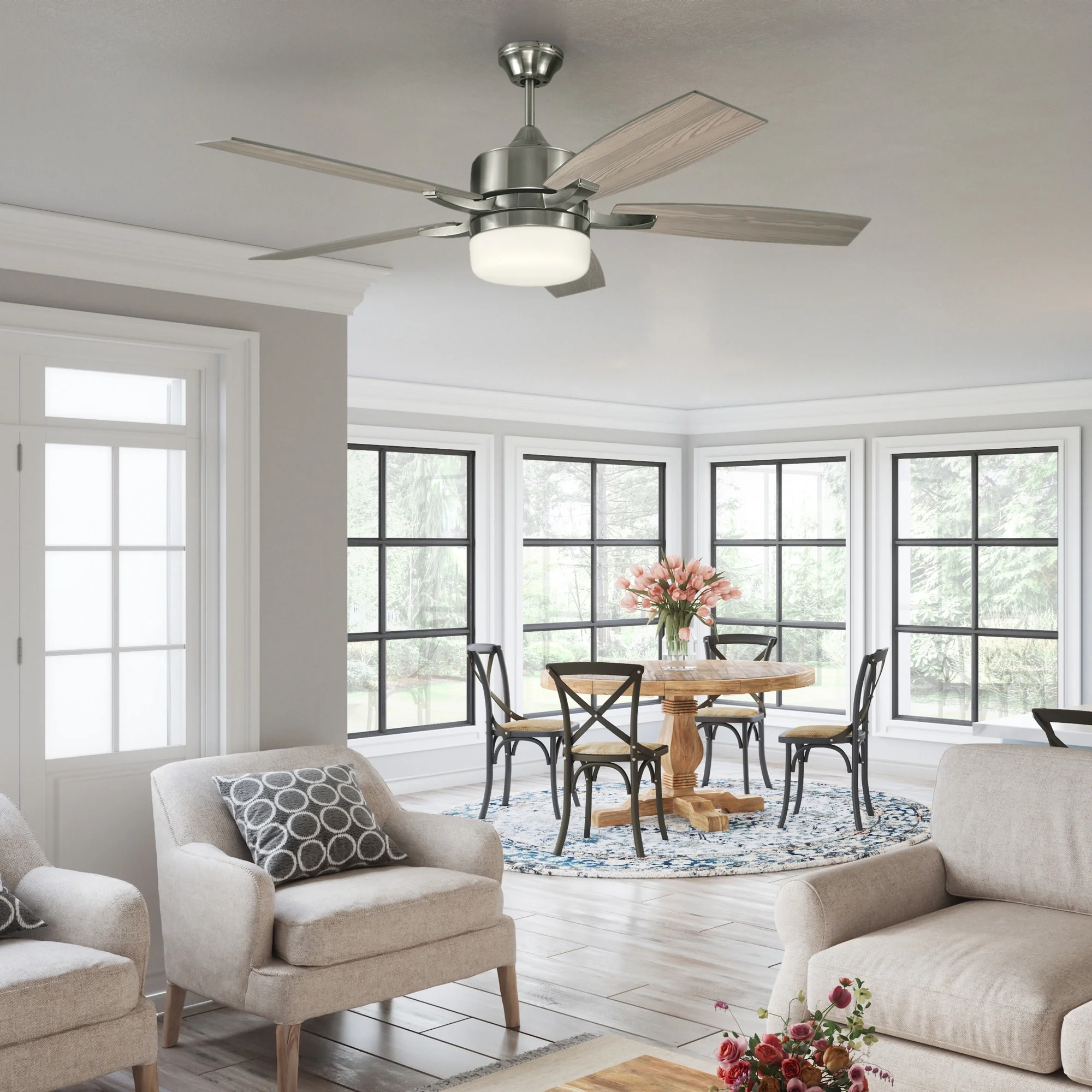 Design House Grayson LED Ceiling Fan in Brushed Nickel, 52-Inch - Image 11
