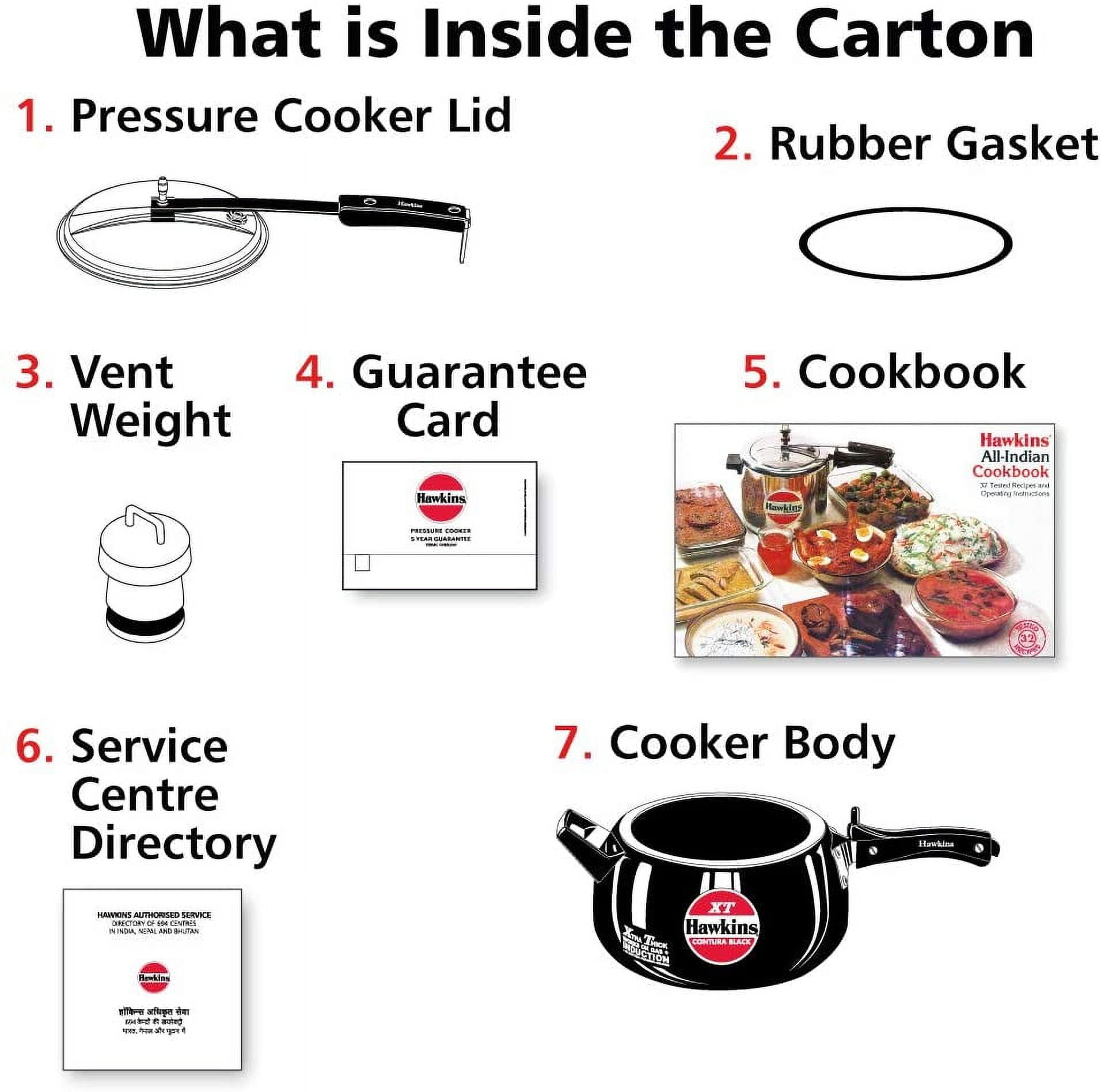 Hawkins Contura 5 L Aluminum Stovetop Pressure Cooker - Image 2